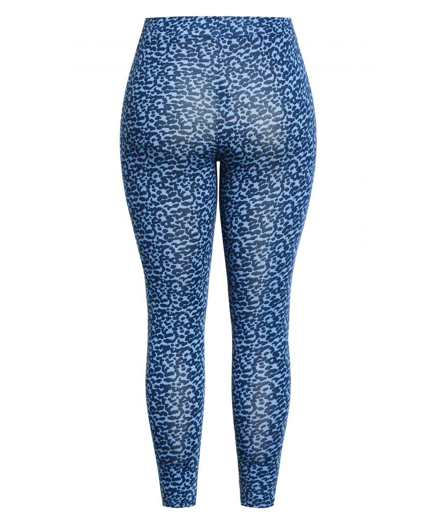 Evans By City Chic Plus Size Animal Print Leggings in Blue | Lyst UK