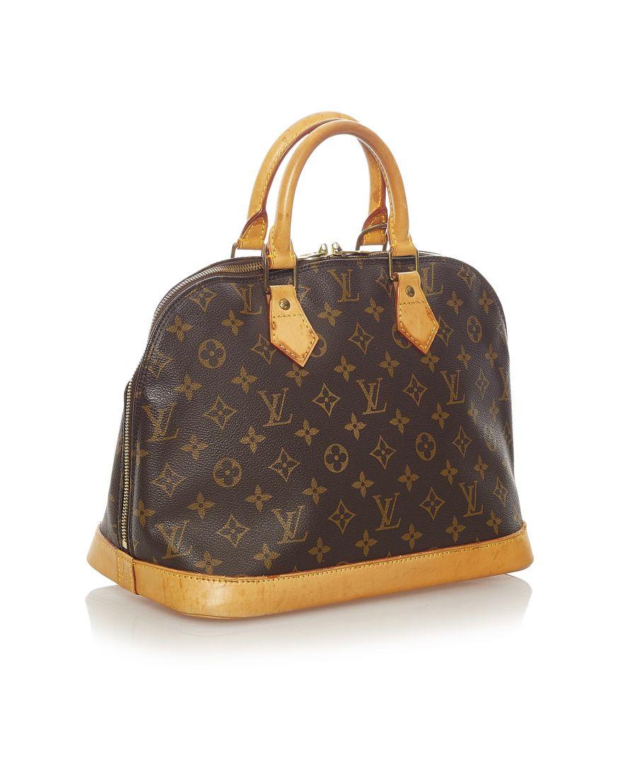 Louis Vuitton Pre owned Vintage Monogram Alma Pm Brown Canvas in
