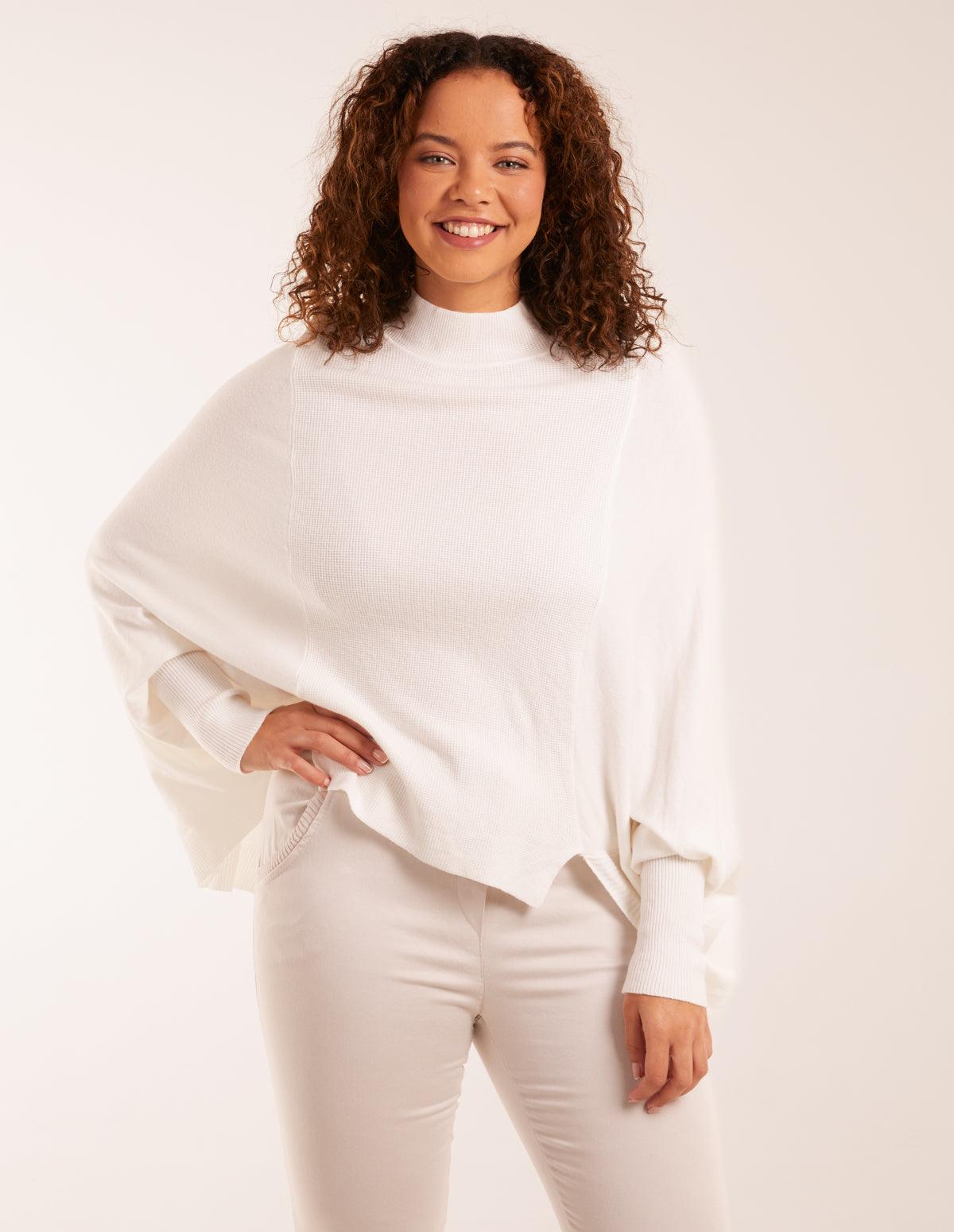 Blue Vanilla New Look White Turtleneck Blue Vanilla Pearl Jumper