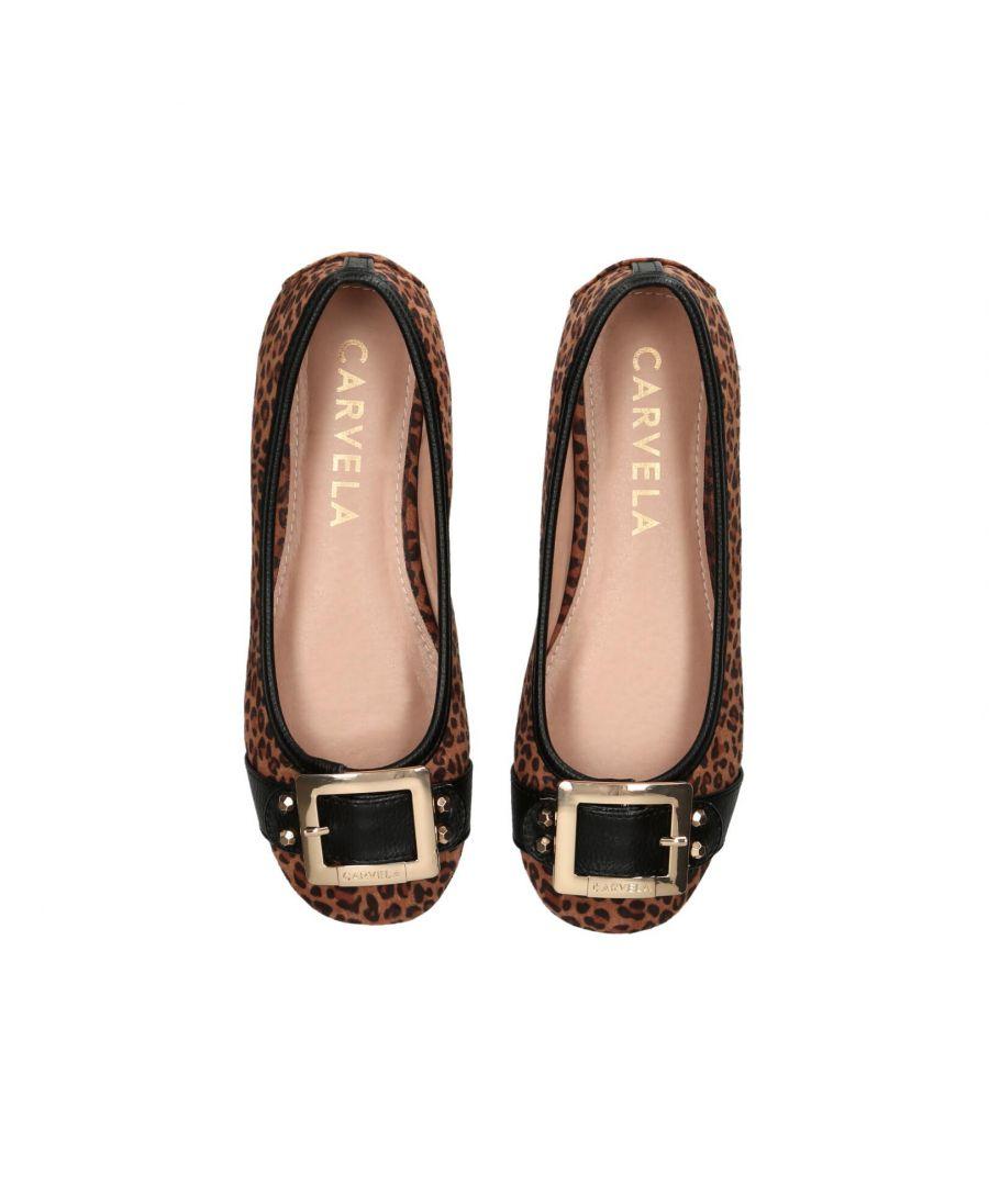 Carvela Kurt Geiger Mission 2 Ballet Flats Fabric in Brown | Lyst UK