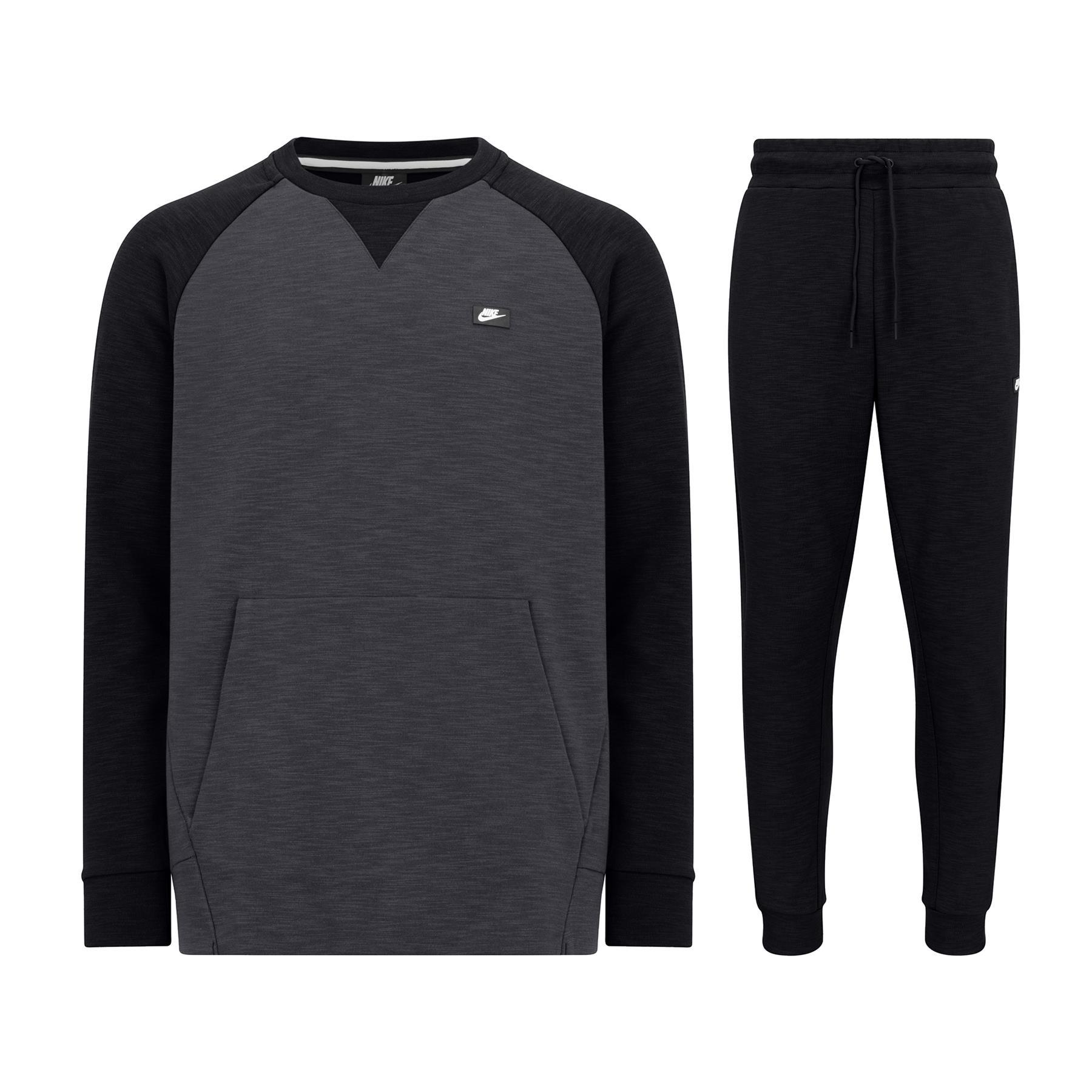 Nike Sportswear Optic Crew Neck Tracksuit in Black for Men Lyst UK