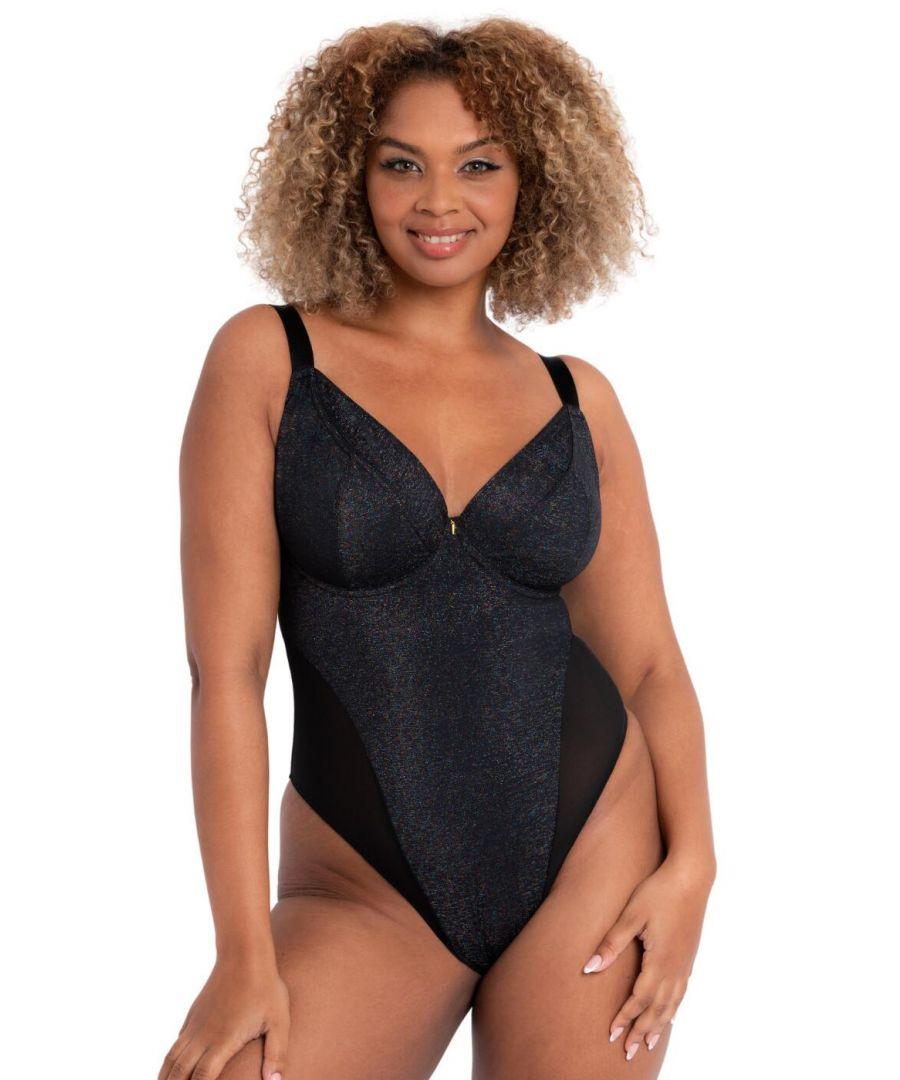 Curvy Kate Hi Voltage Plunge Tankini - Black - Curvy Bras