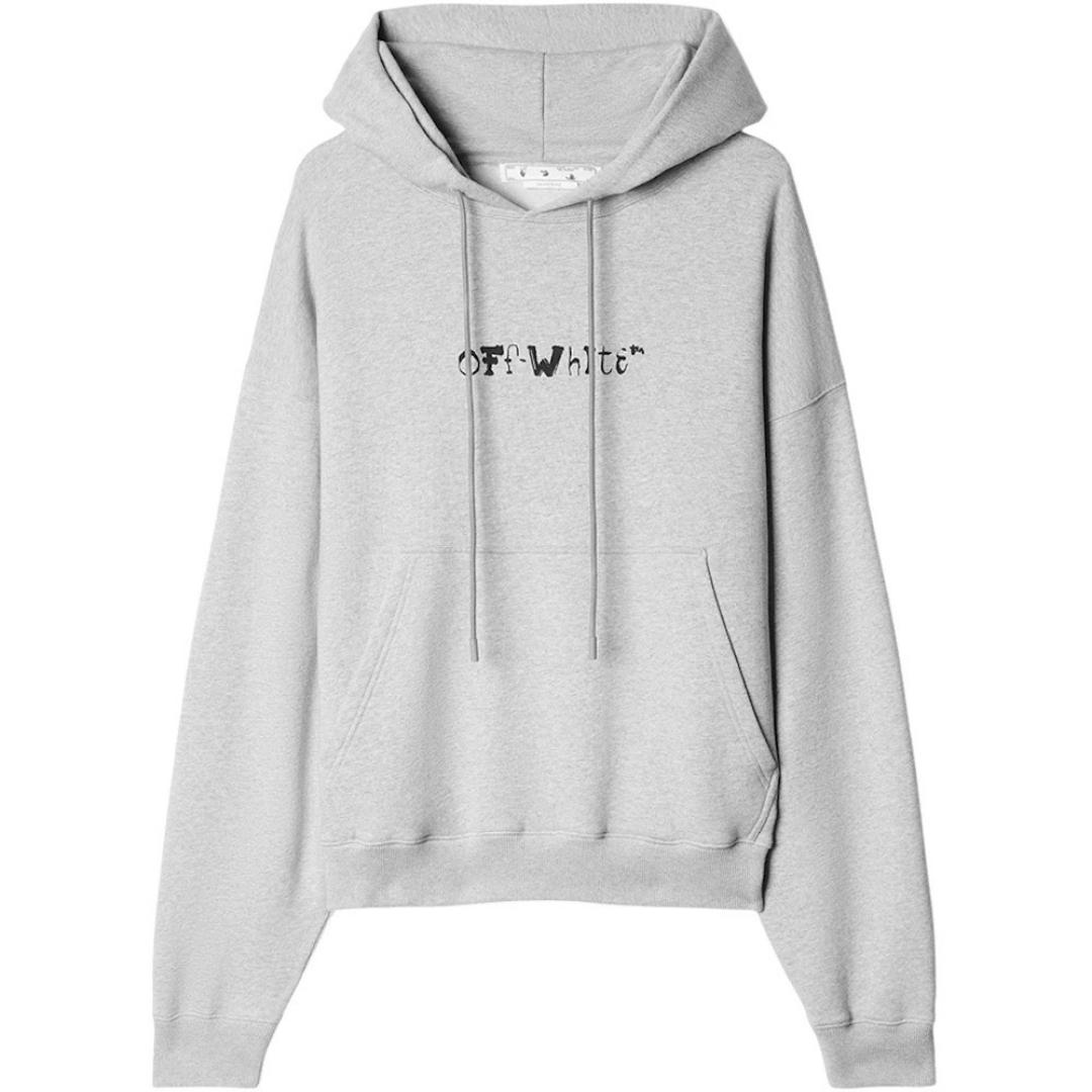 Off-White c/o Virgil Abloh Face Design Skate Fit Hoodie Cotton in