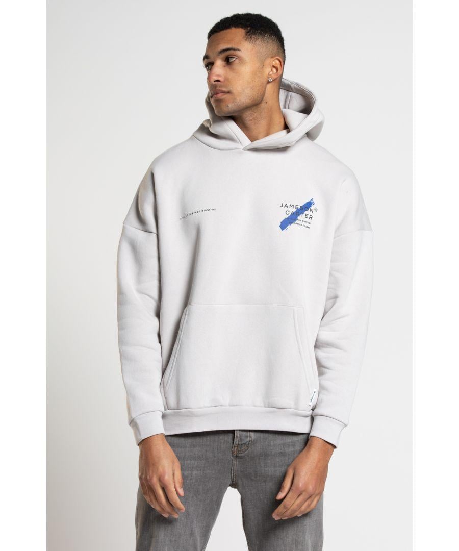 Jameson Carter Off white est Cotton Blend Oversized Hoodie With