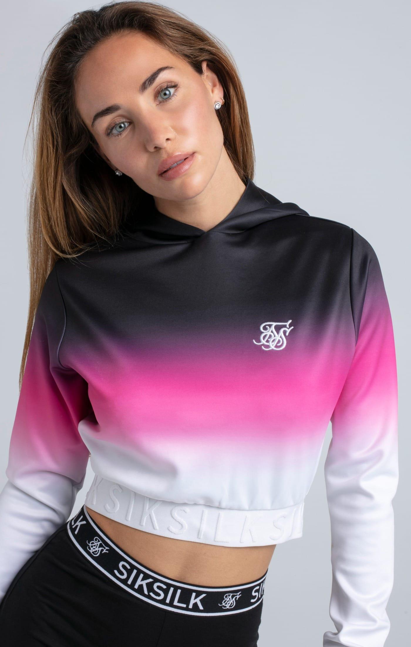 SIKSILK Womenss Fade Cropped Hoodie in Pink Lyst UK