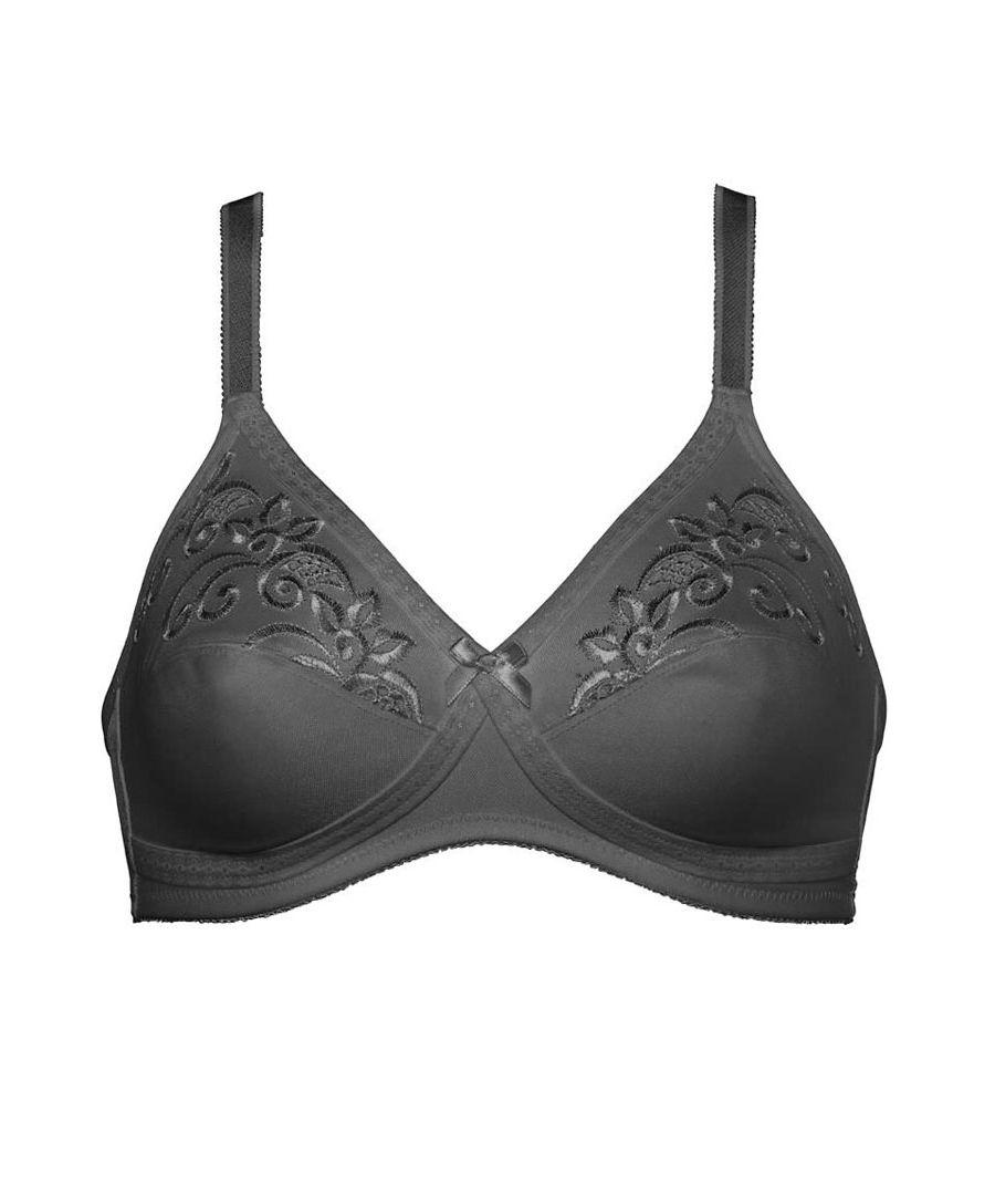 Naturana Magic Cross Soft Cup Bra Cotton in Grey Lyst UK