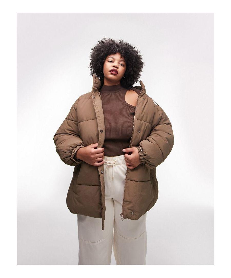 topshop tie waist puffer coat