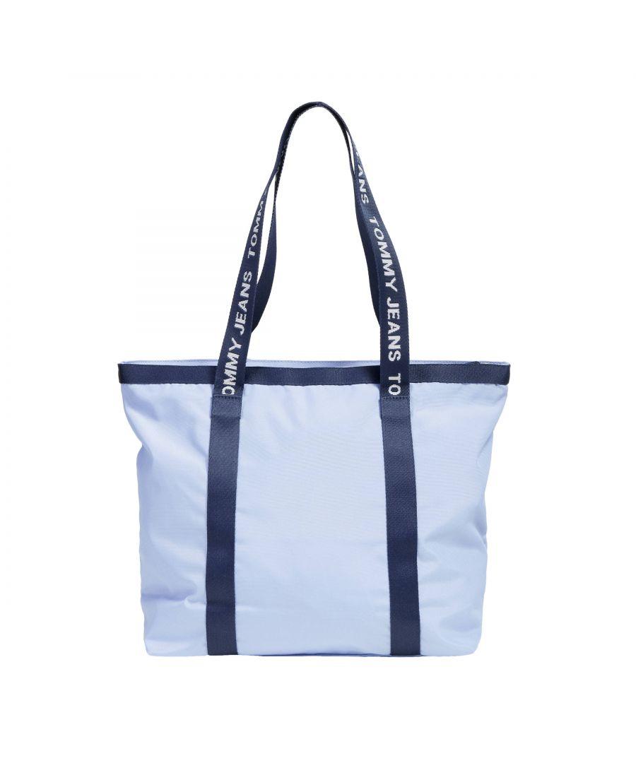 Tommy Hilfiger Shopper Met Logo Lichtblauw in het Blauw Lyst NL