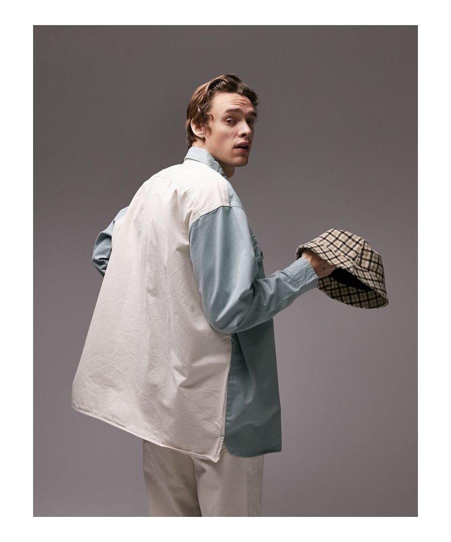TOPMAN Oversized Overshirt in Grey for Men Lyst UK