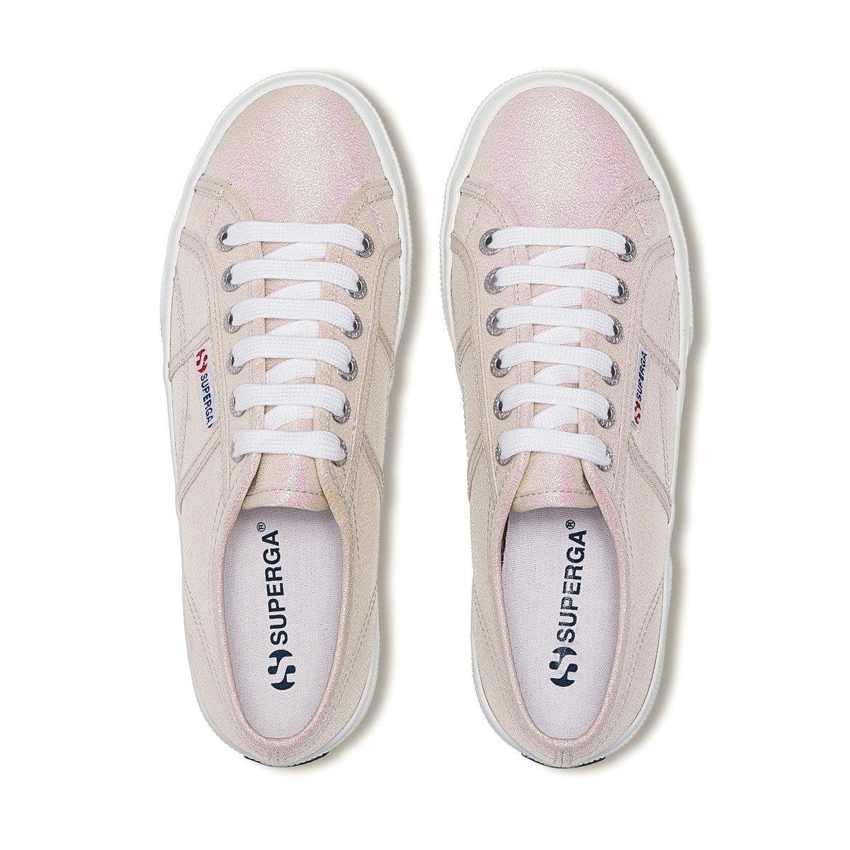 Superga Ladies 2740 Lame Platform Trainers Iridescent Material Synthetic in Natural Lyst UK