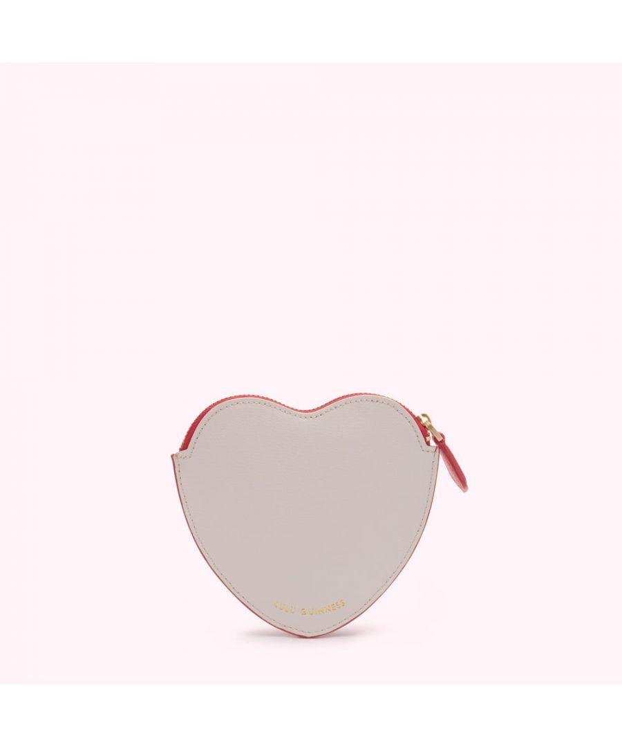 lulu guinness Red Red Studded Heart Coin Purse