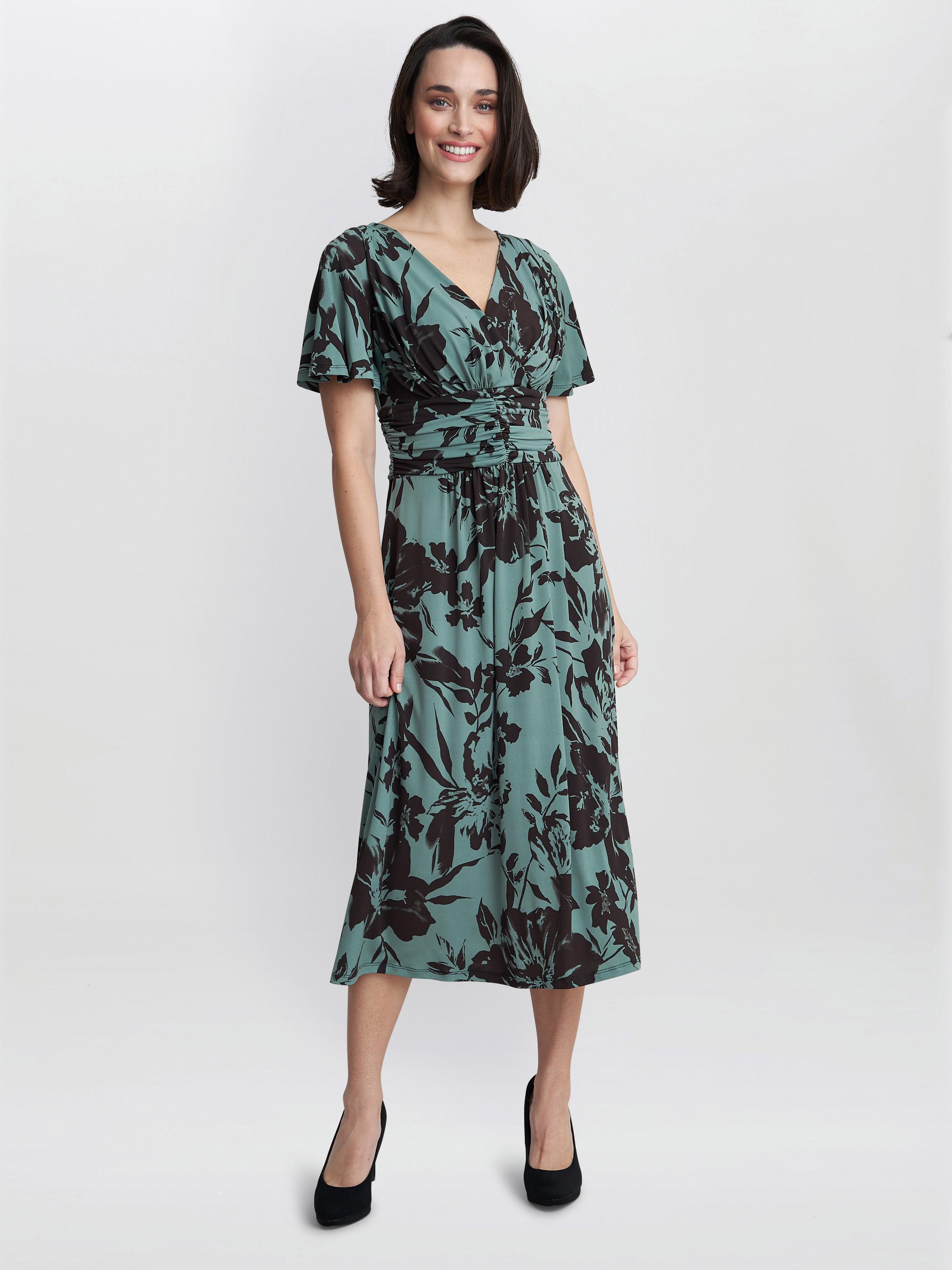Gina Bacconi Heidi Jersey Print Dress in Green Lyst UK