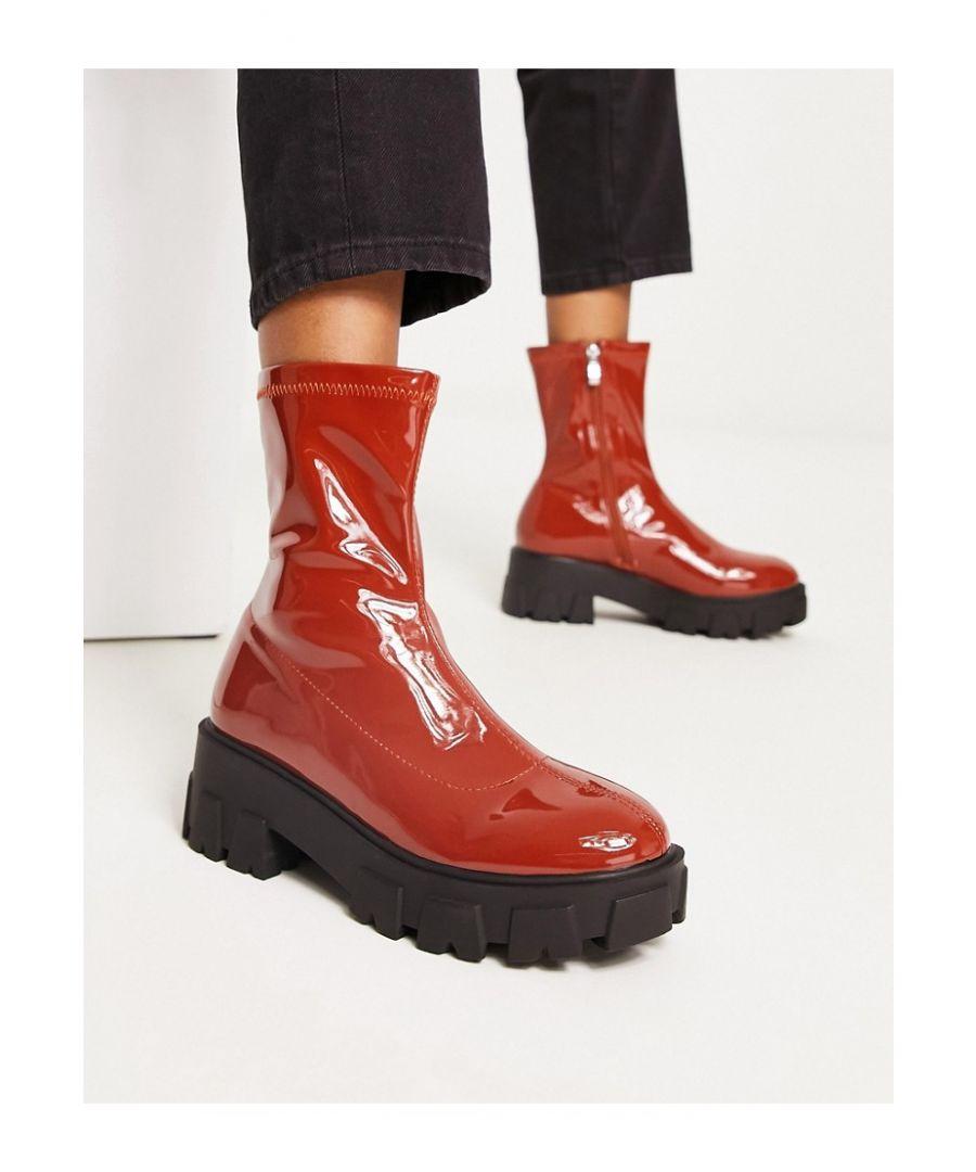 Red lug boots discount