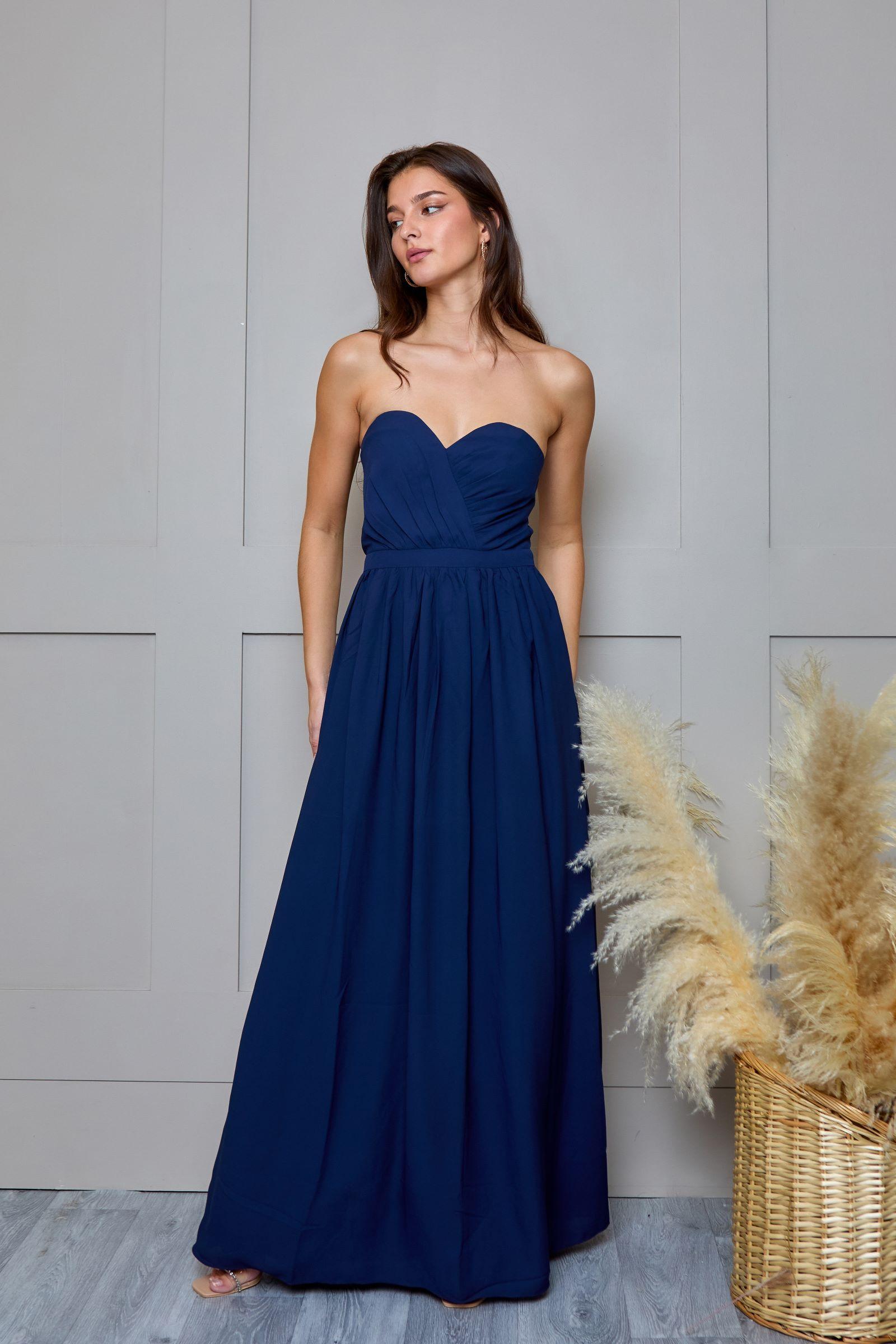 chi chi london bridesmaid dresses One Shoulder Satin Finish Maxi Dress in Champagne main image 1