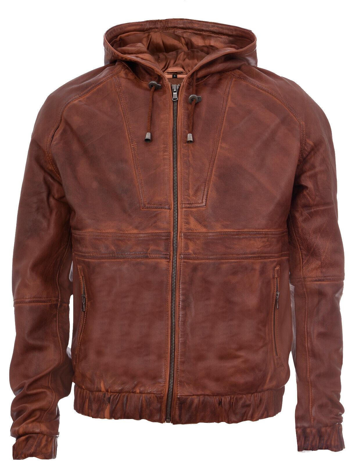 Red leather hooded jacket hotsell