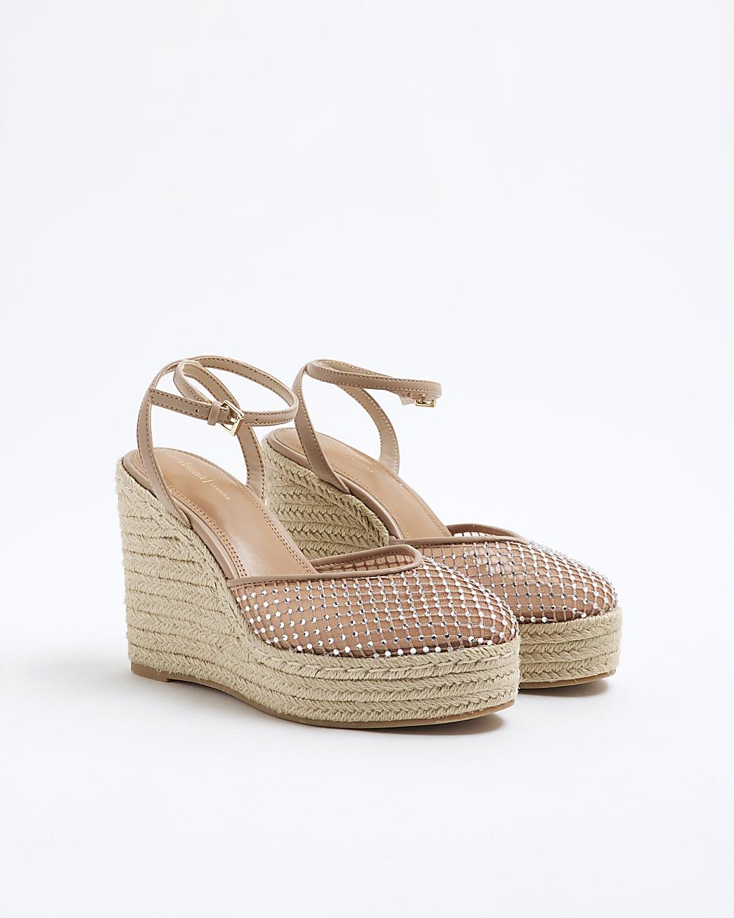 River Island Yellow Tie Up Wedges River Island Sale Wedges Sale