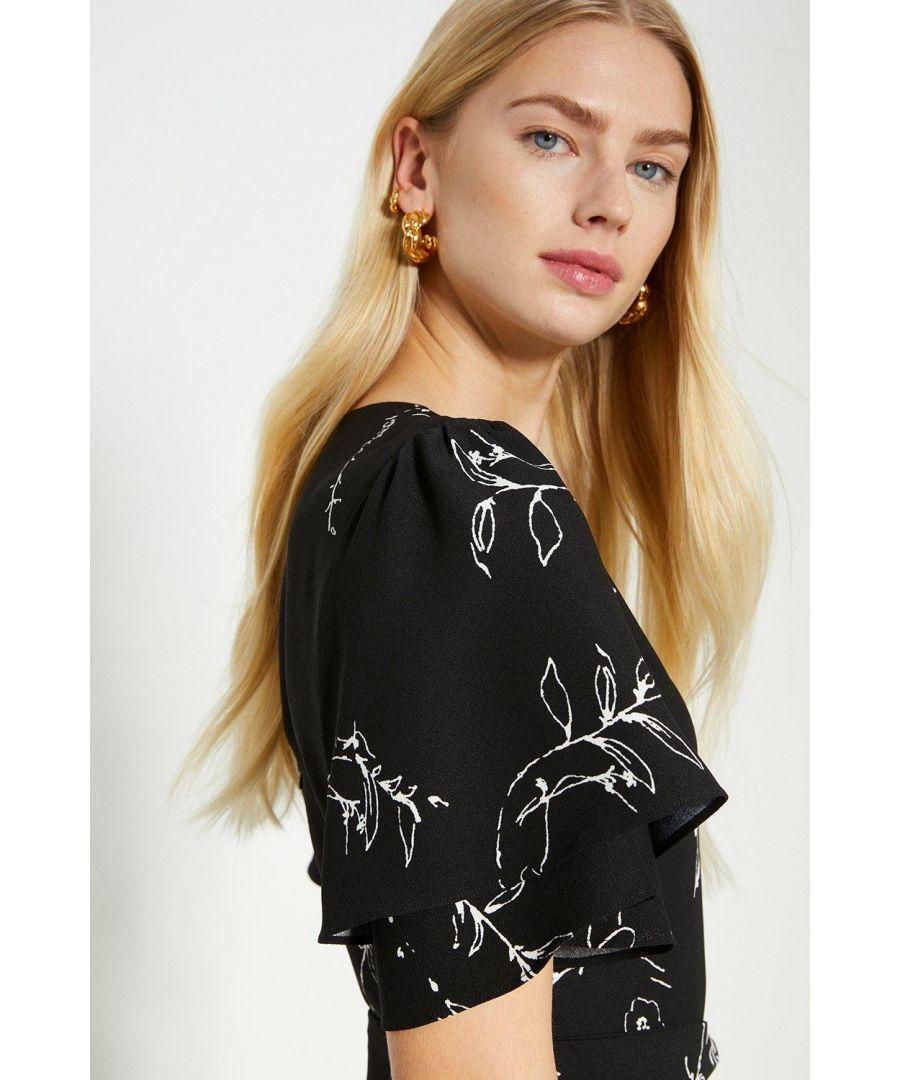 Oasis black floral jumpsuit sale