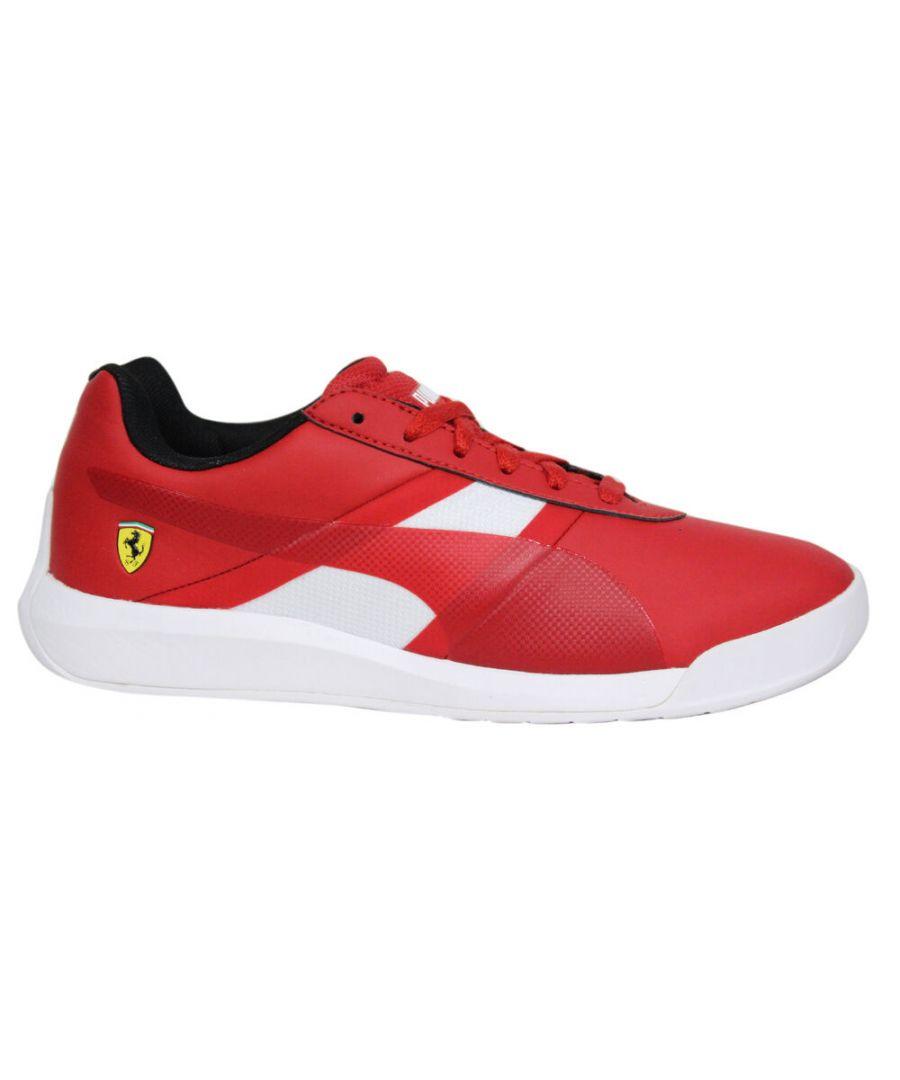 PUMA Ferrari Podio Tech Sf Red Lo Lace Up Trainers 305661 01 D57 Leather  for Men | Lyst UK