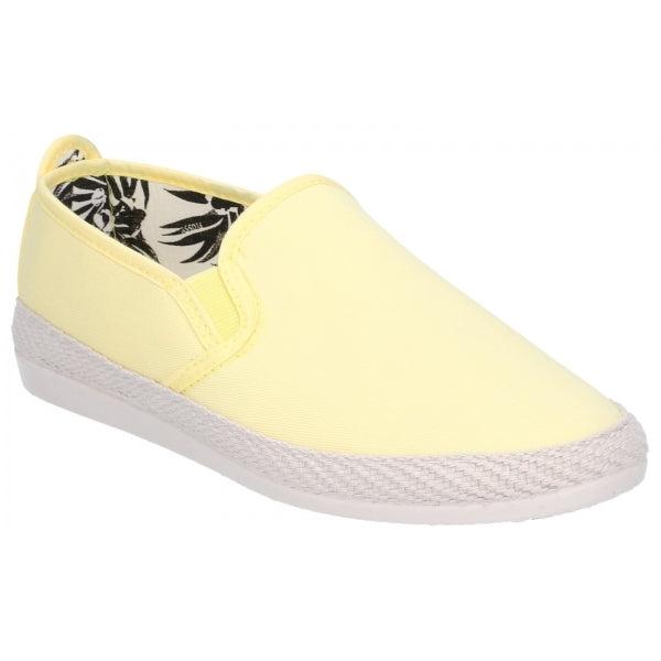 Flossy Gloves Orla Espadrille Ladies Canvas Slip On Plimsolls in