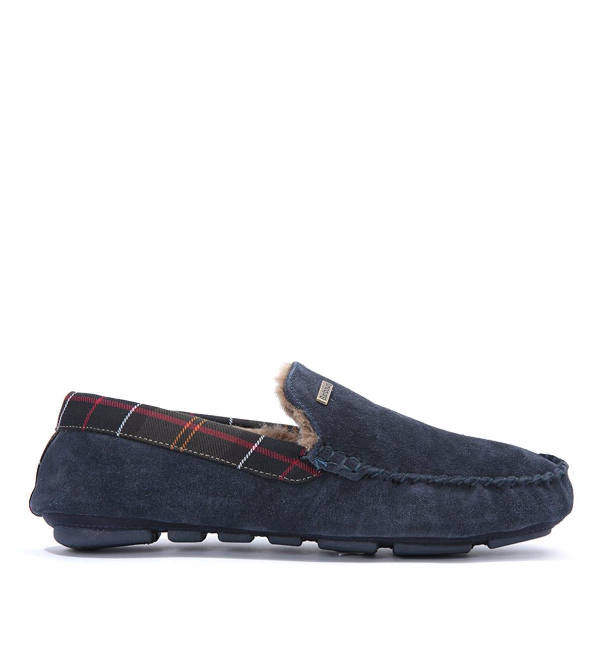 Moccasin Slippers Barbour Mens Navy Monty Slippers Barbour Monty
