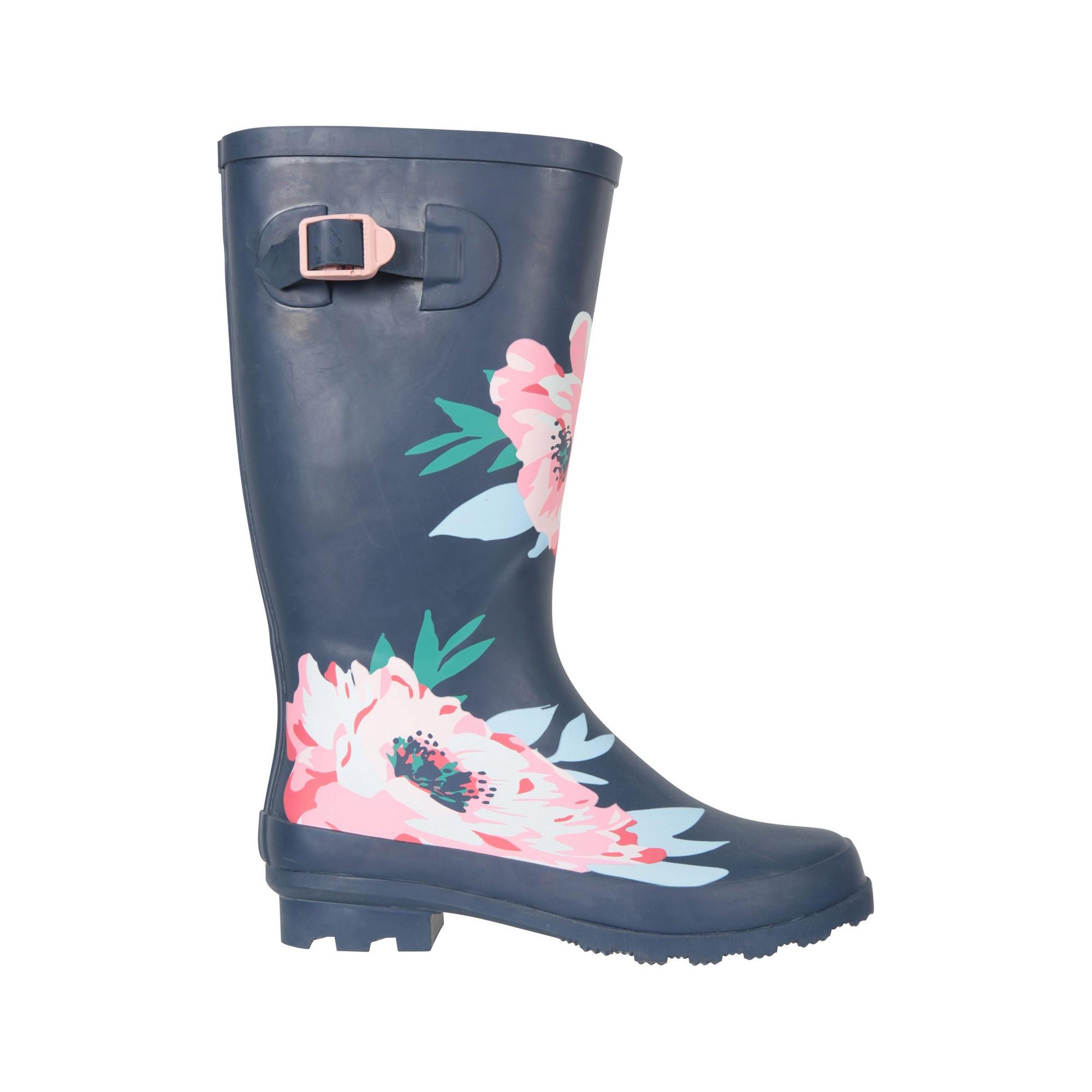 Mountain Warehouse Ladies Floral Buckle Tall Wellington Boots in Blue Lyst UK