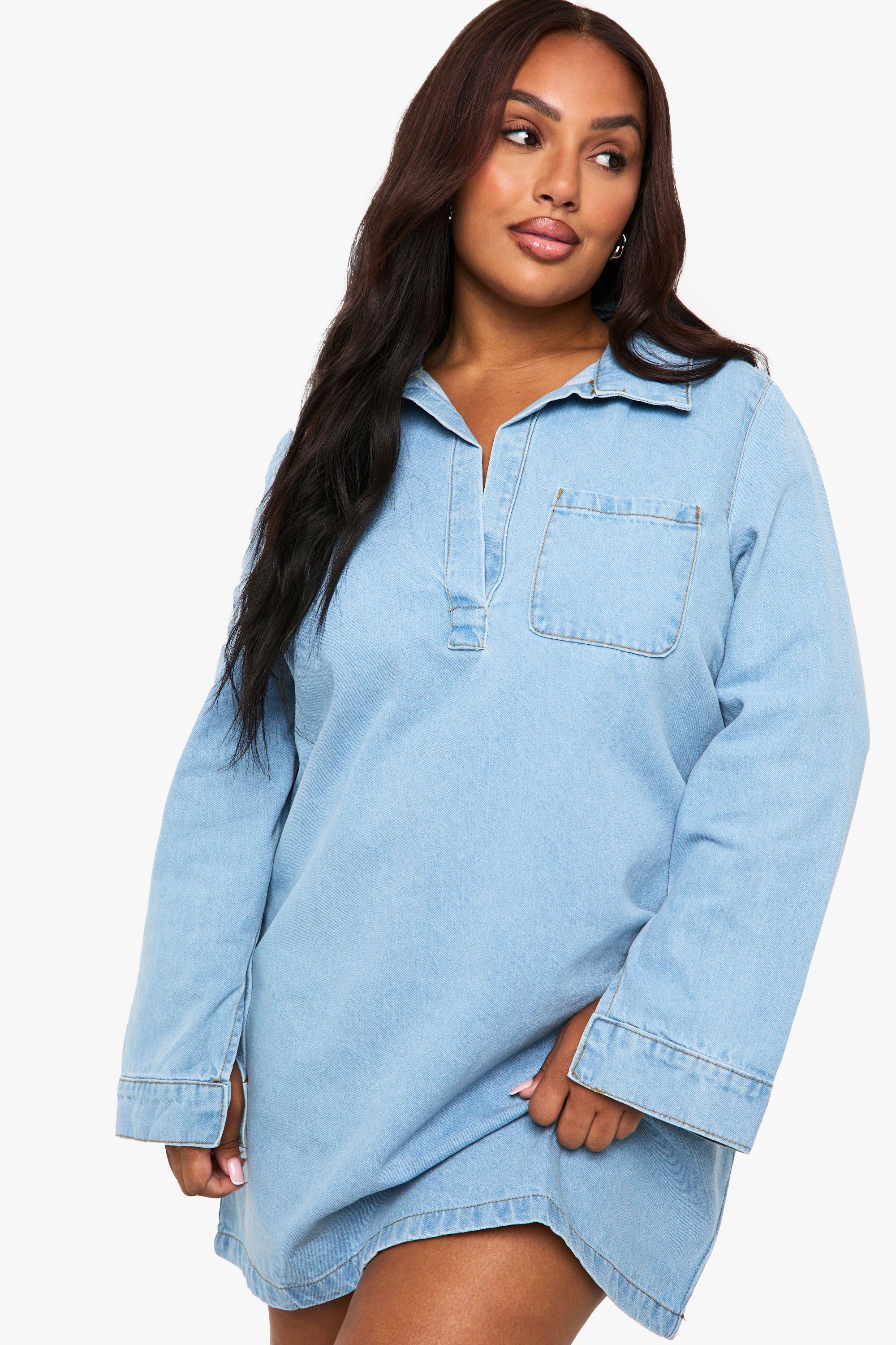 Plus Size Boohoo Uk Womens Plus Size Denim Dresses Boohoo Boohoo