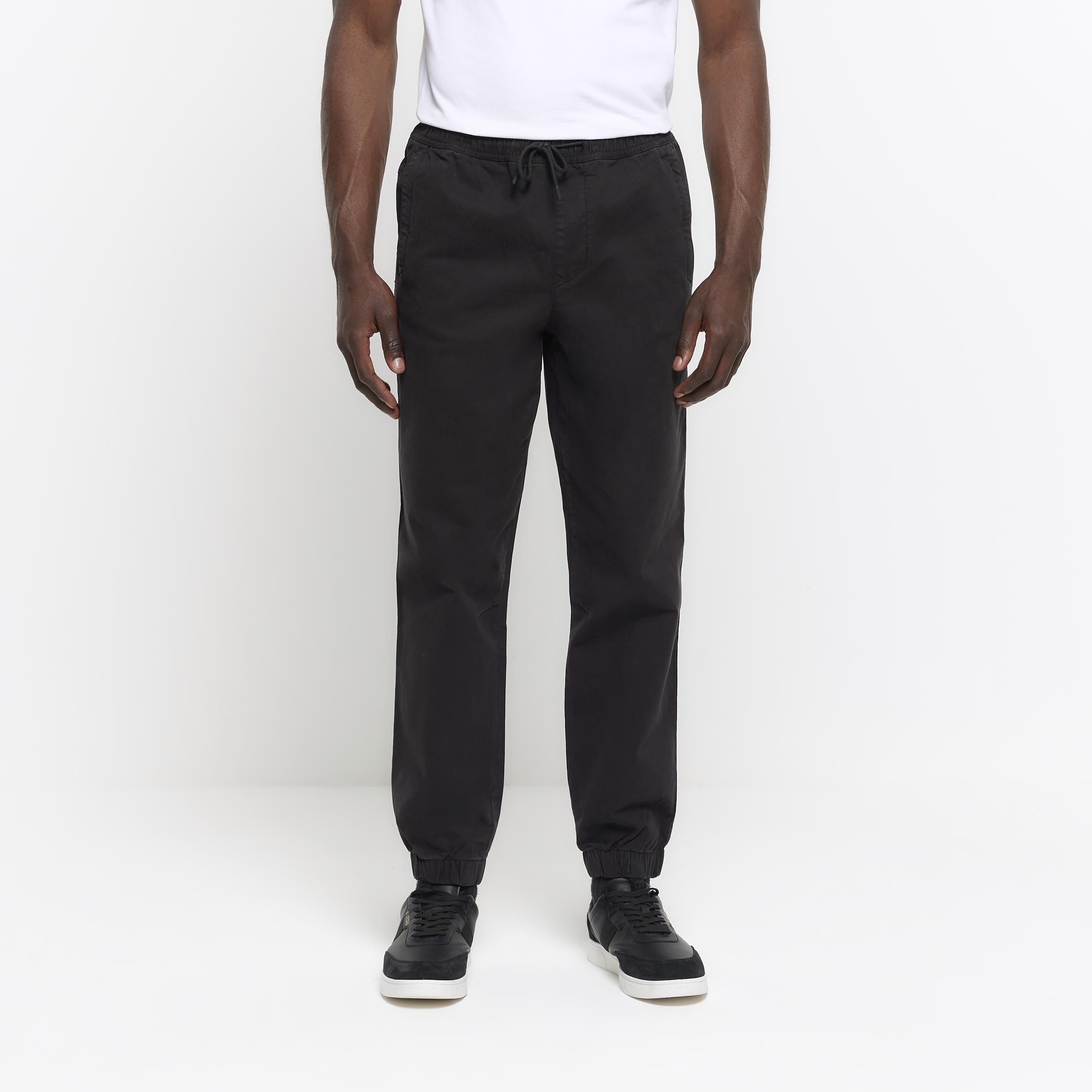 River island black joggers hotsell