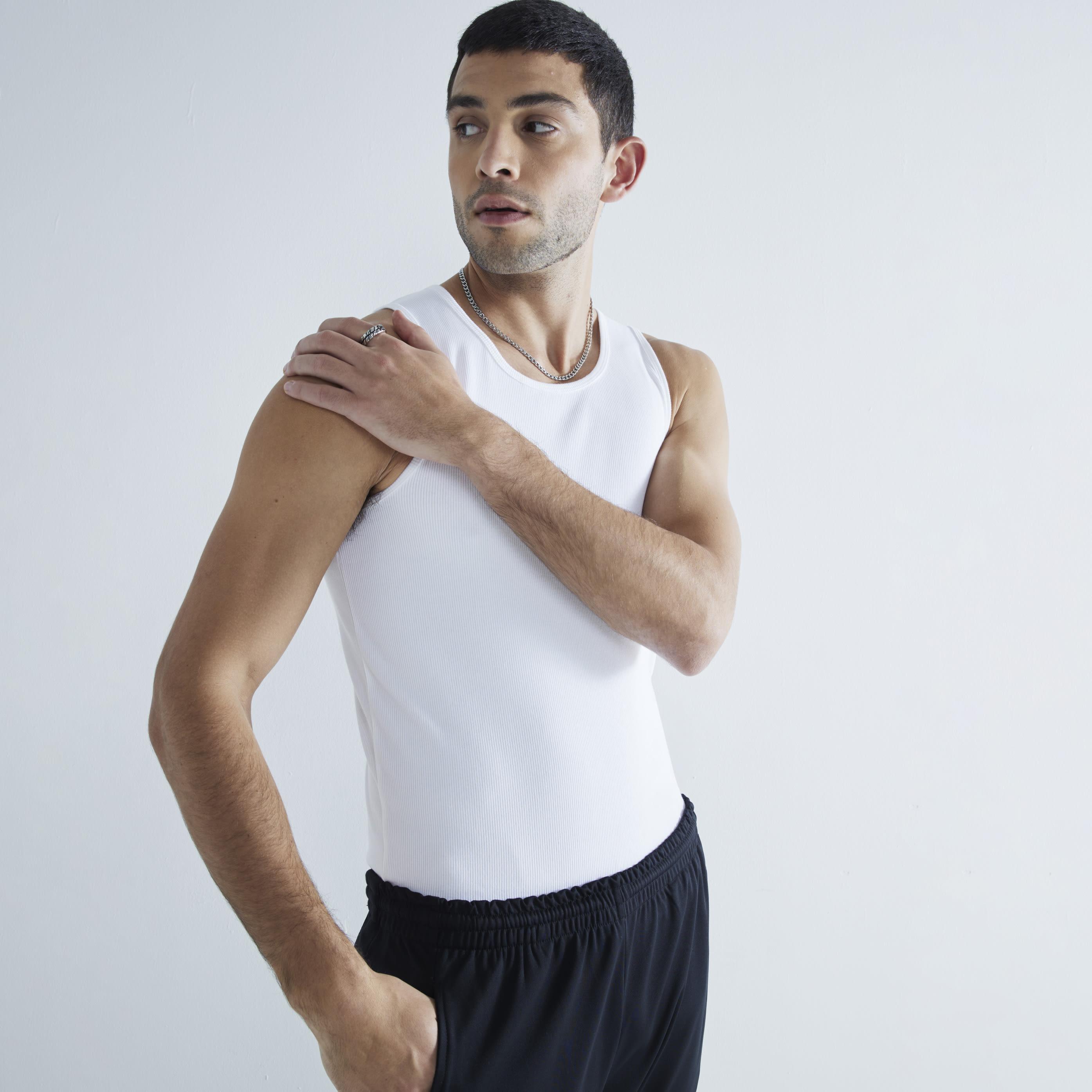 River Island Muscle Fit Rib Vest Pack in White for Men Lyst UK