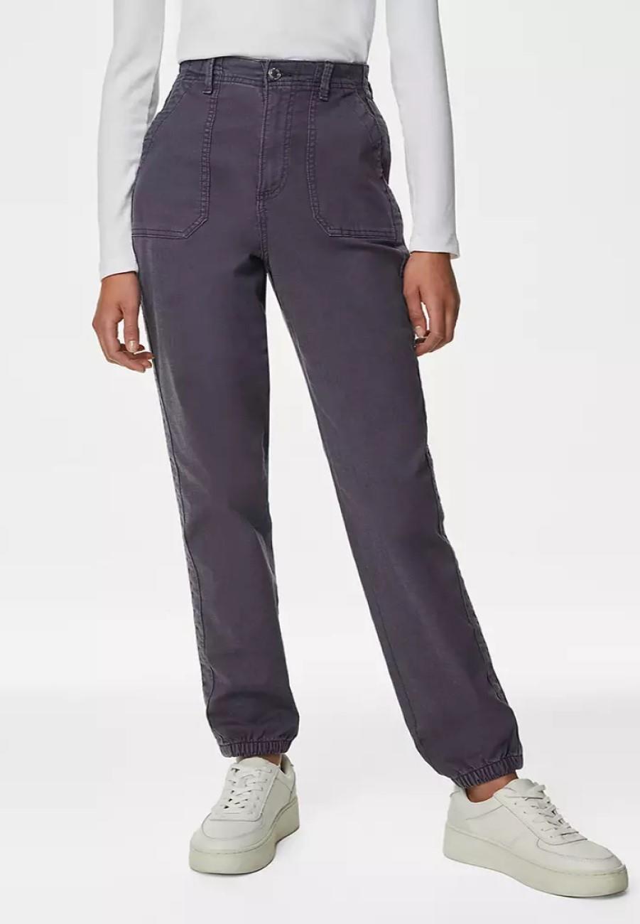 Marks Spencer M&S Collection Ladies Cotton Blend Slim Fit Ankle