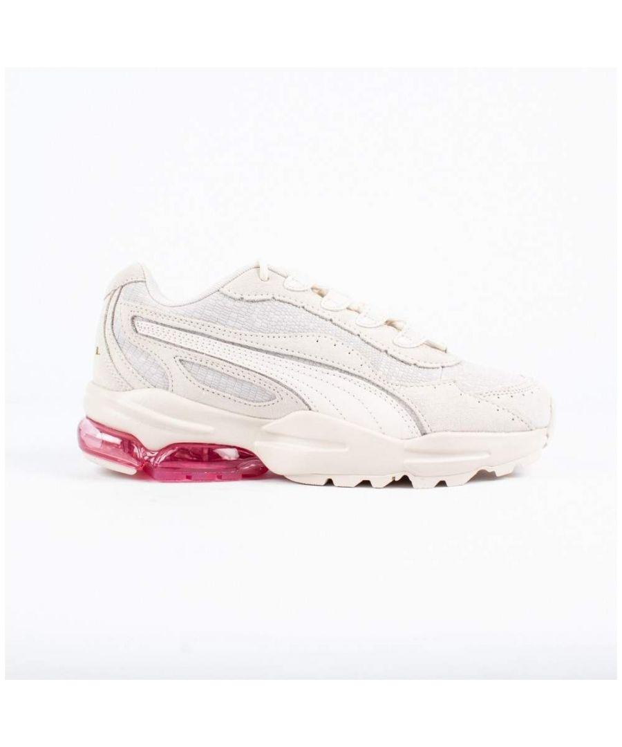 PUMA Cell Stellar Tonal Leather Low Lace Up Chunky Trainers in White | Lyst  UK