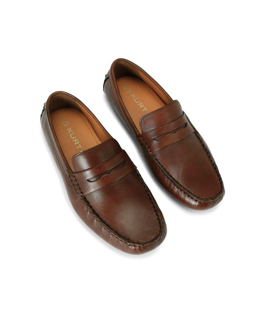 KG by Kurt Geiger Leather Rocky Loafers in Brown for Men Lyst UK