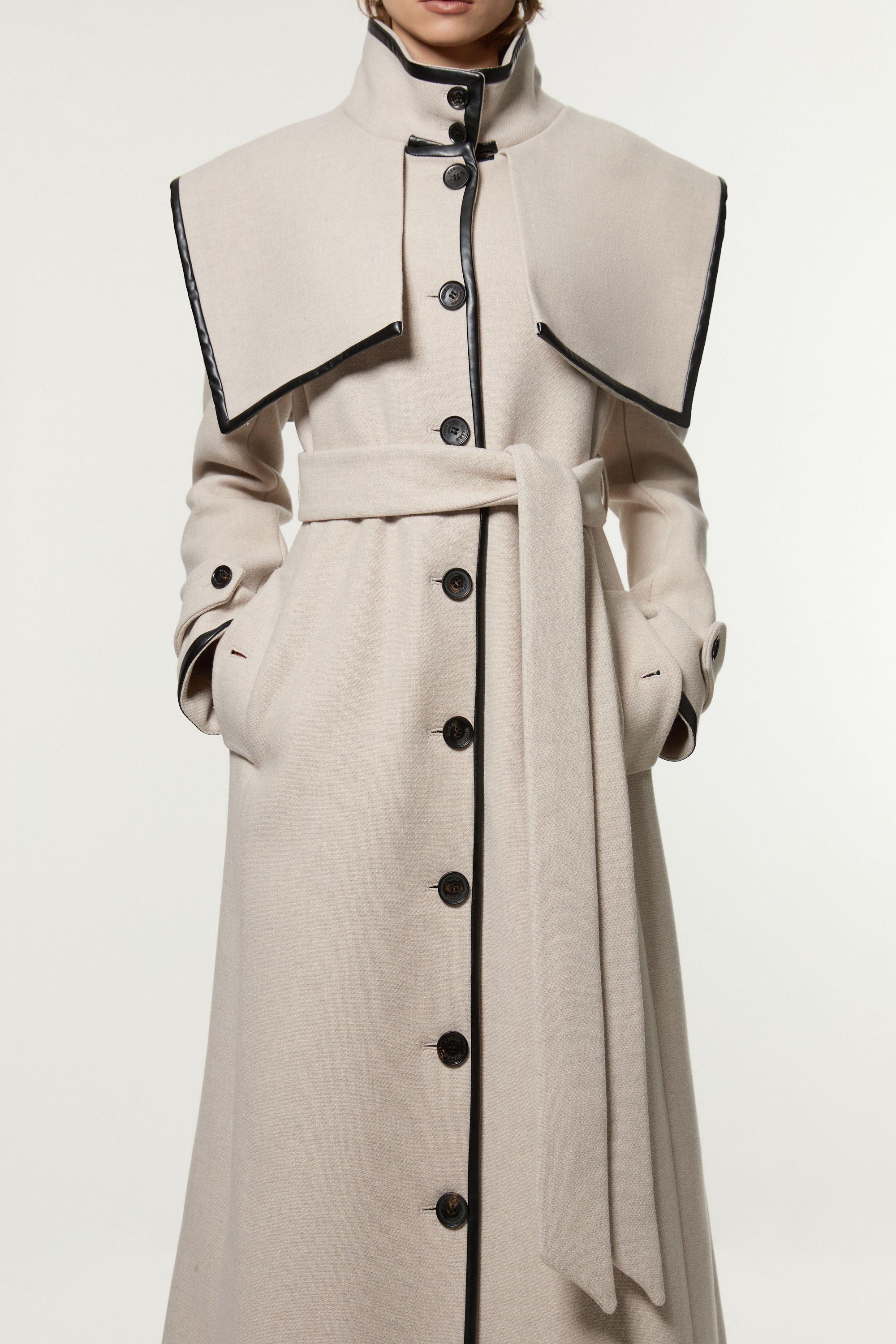 Italian Wool Coat Karen Millen Belted Trench Coat Karen Millen
