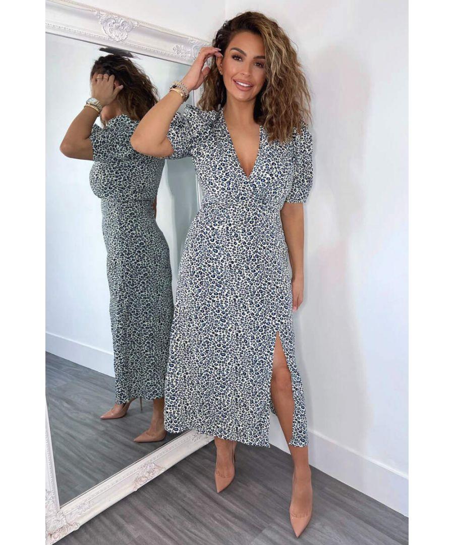 Ax Paris Leopard Slip Dress Midi Multi Leopard Print Strappy Satin