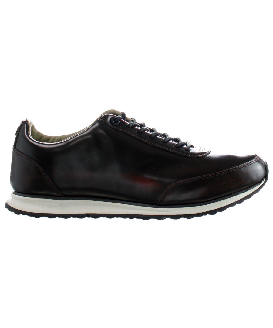 Lacoste Helaine Runner 3 Srw Burugndy Trainers Patent Leather in Black |  Lyst UK