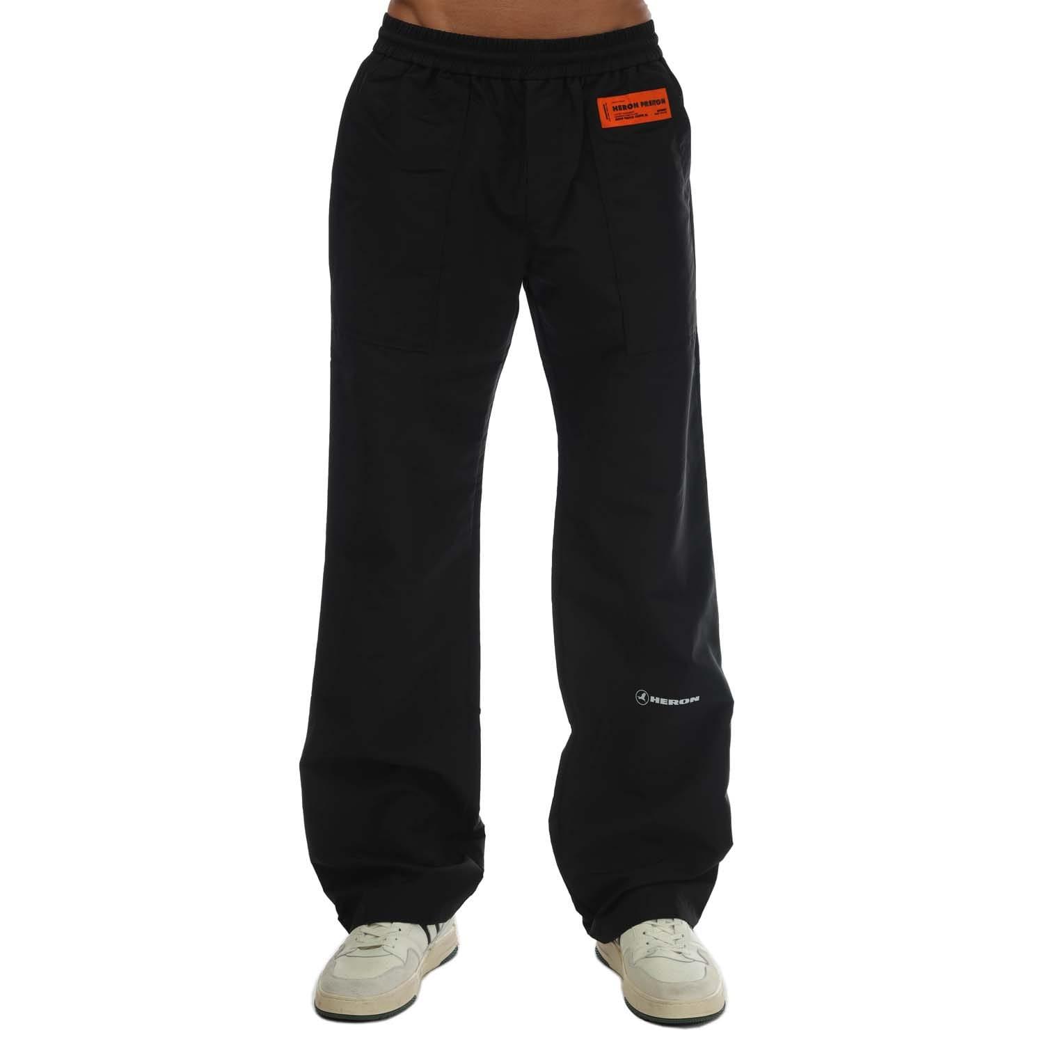 Heron Preston Ex-Ray Heron Nylon Track Pants in Black for