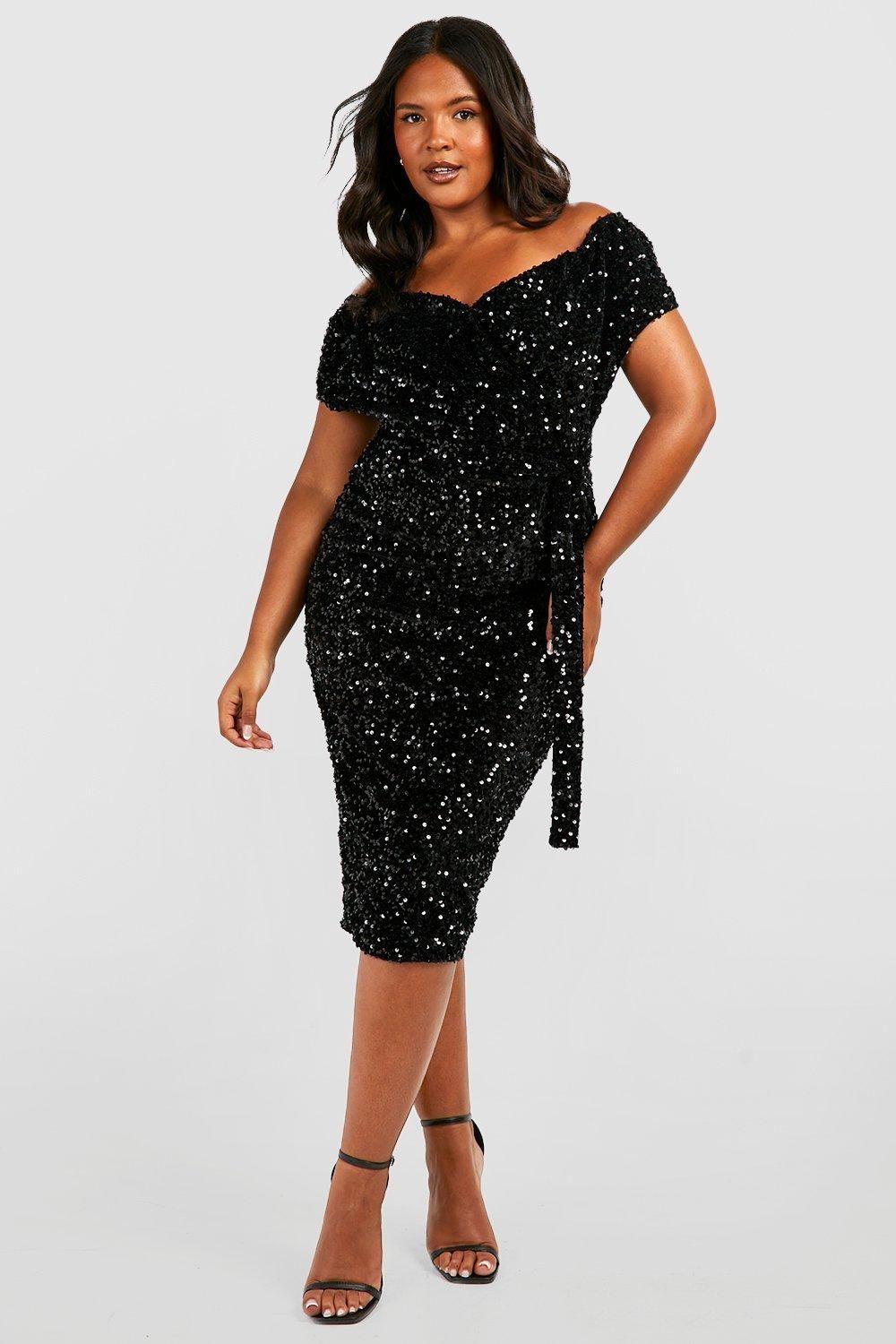 Plus Size Boohoo Off Shoulder Midi Dress The Shoulder Boohoo Off