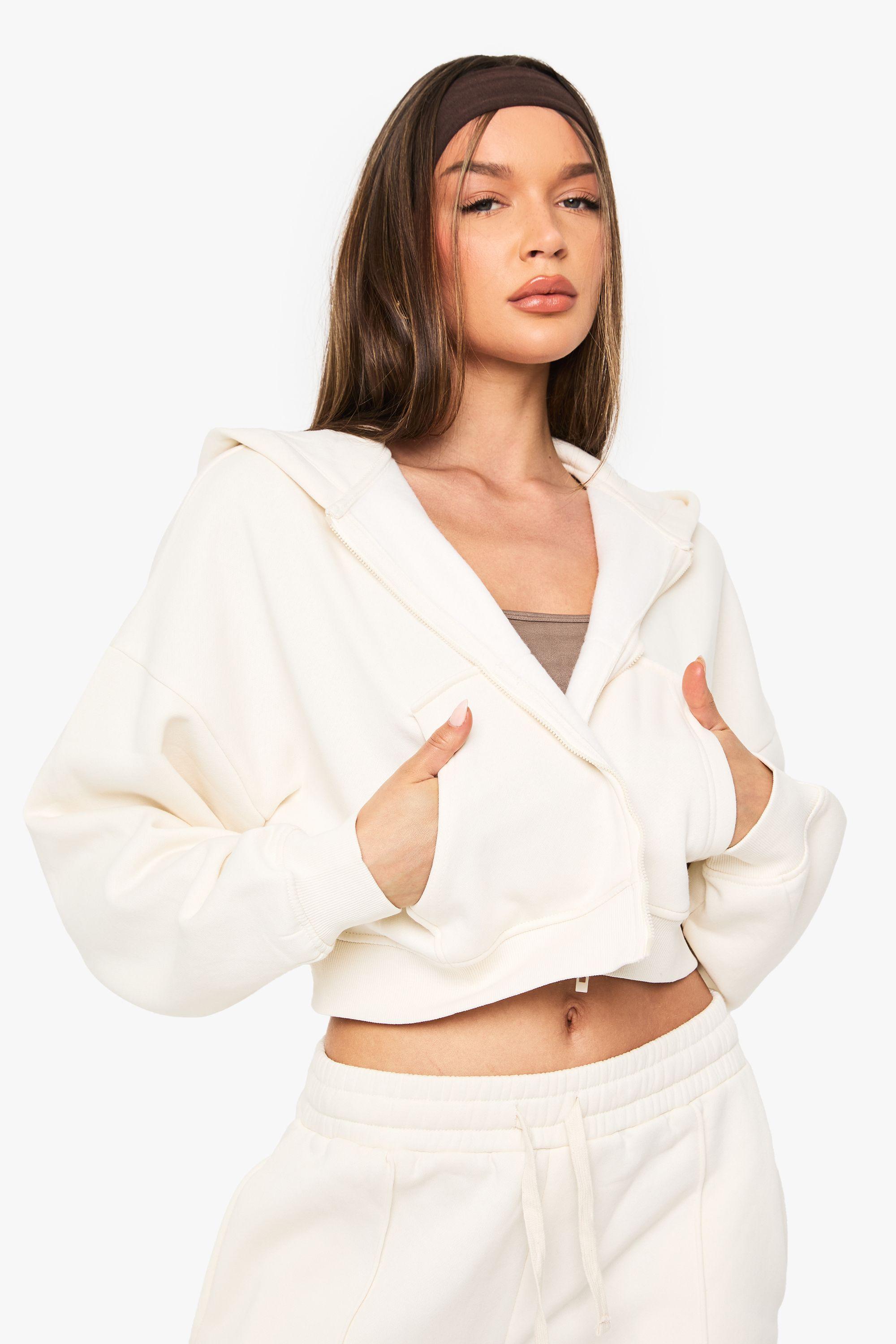 Boohoo Balloon Sleeve Oversized Hoodie Jumpers Cardigans High Neck