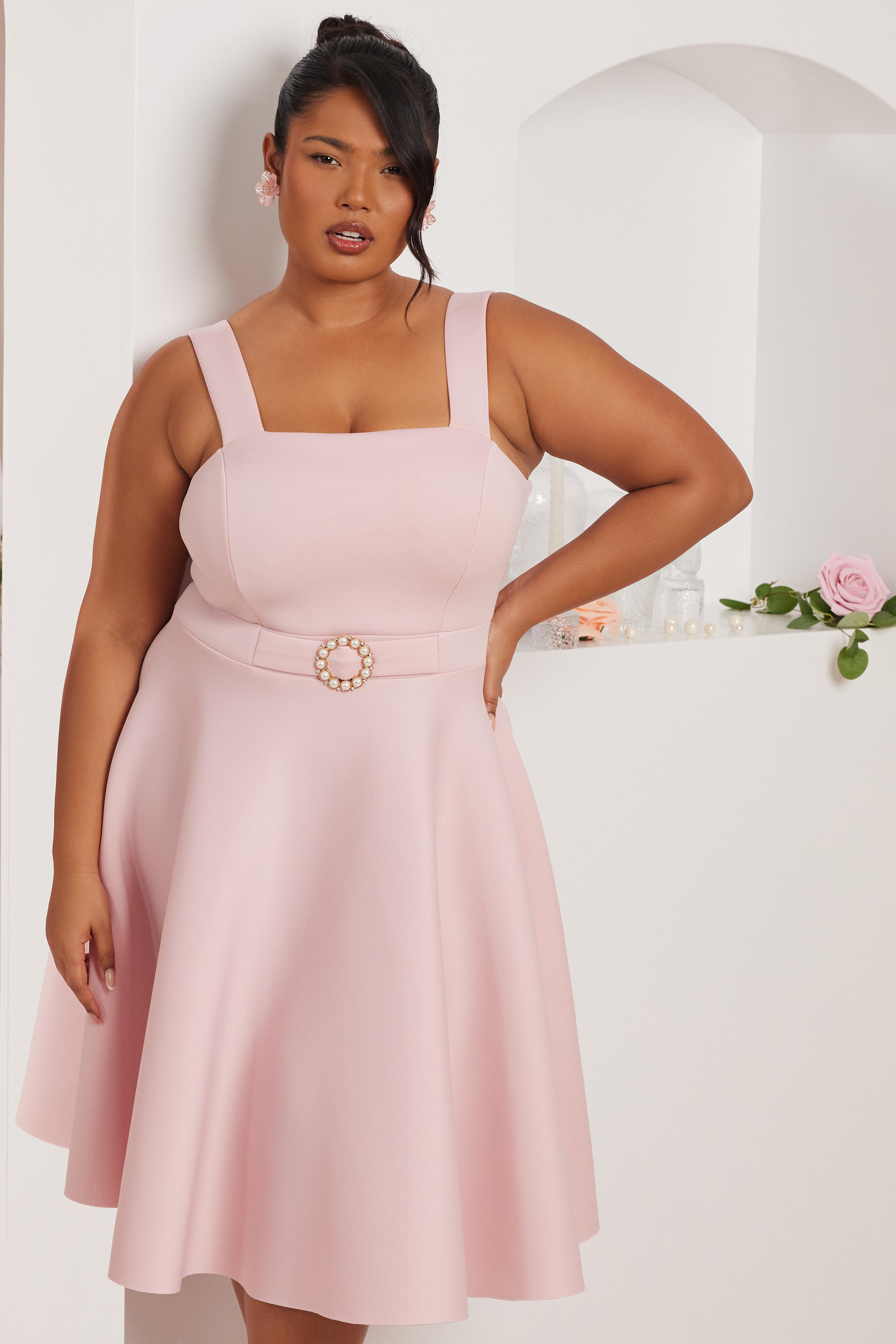 Dress Plus Size Pink Skater Skirt Mini Skater Plus Size Skater