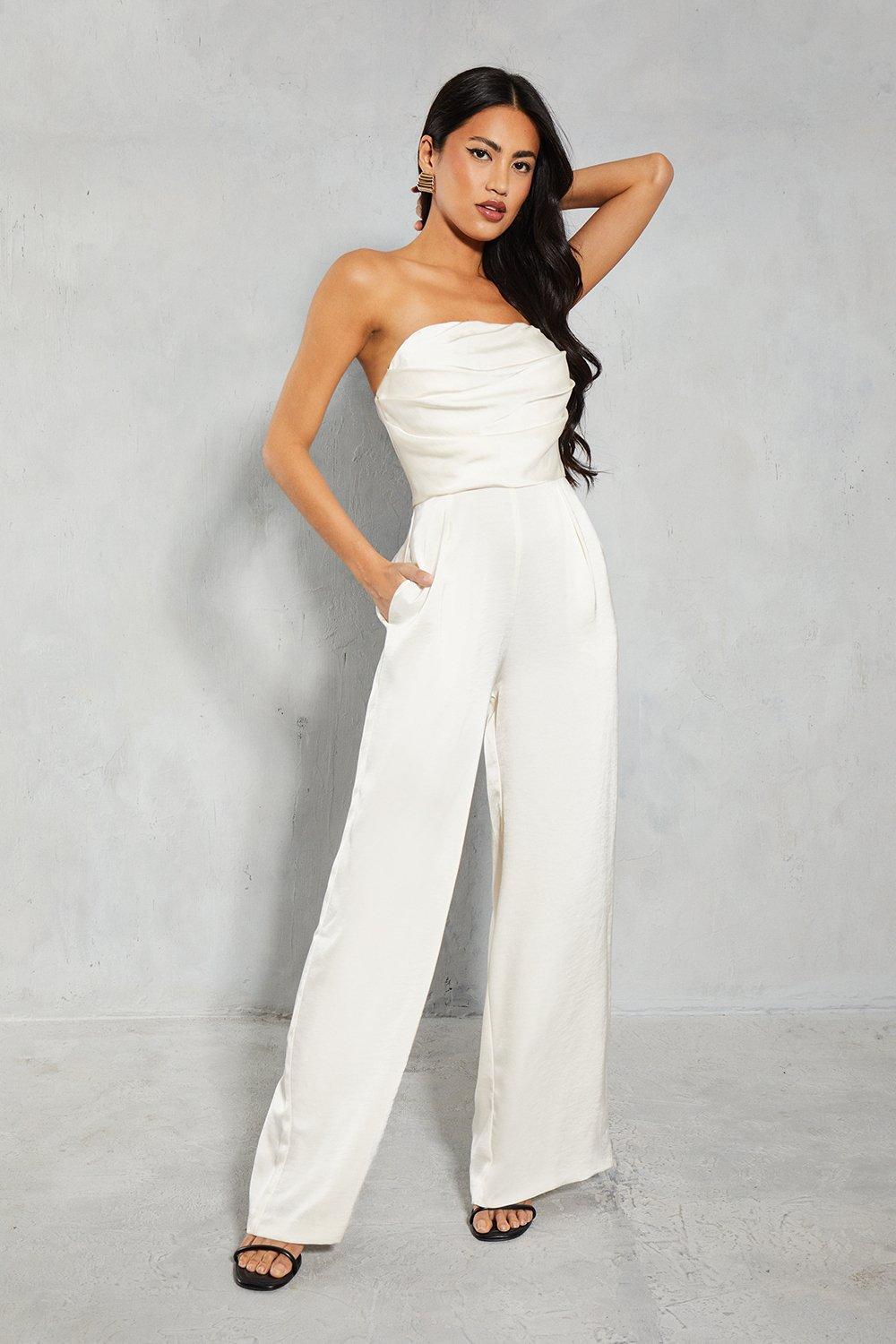 white satin bandeau
