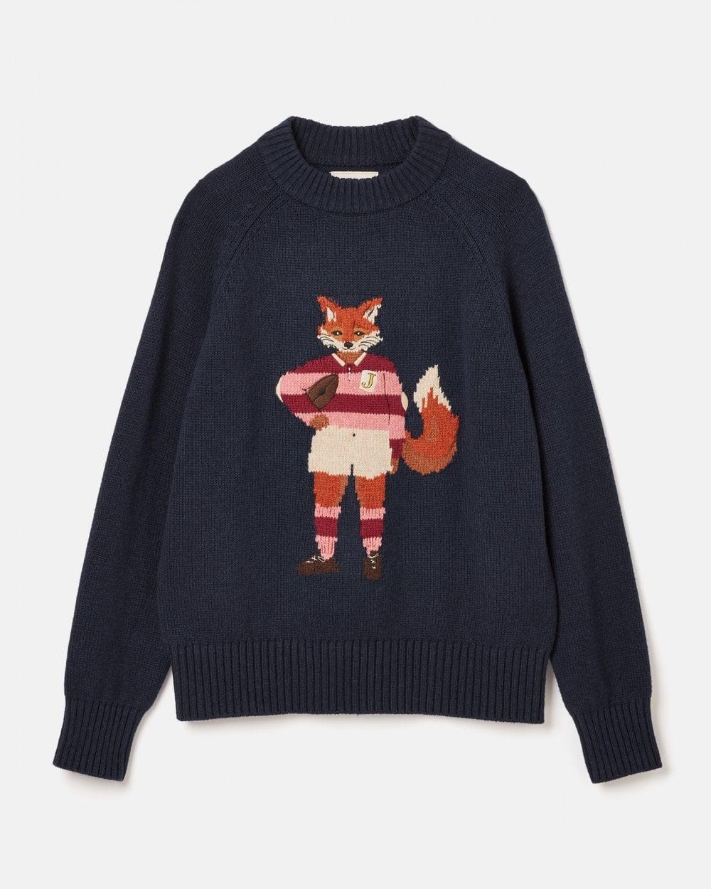 Crew Knit Jumper Joules Fox Sweater Joules Mens Fenton Fox Jumper