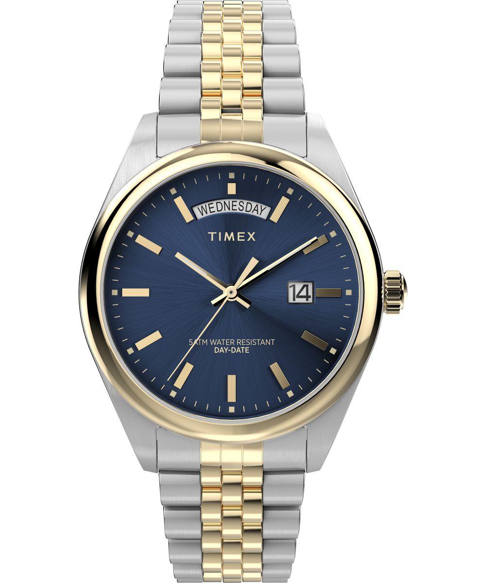 Timex Herenhorloge Analoog Roestvrij Staal - Easy Reader Met Datum En Indiglo