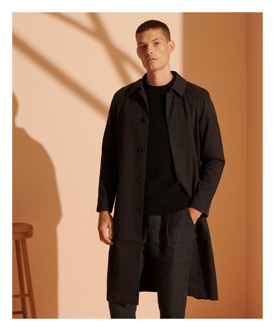 Superdry Limited Edition Classic Mac Coat Cotton in Black for Men | Lyst UK