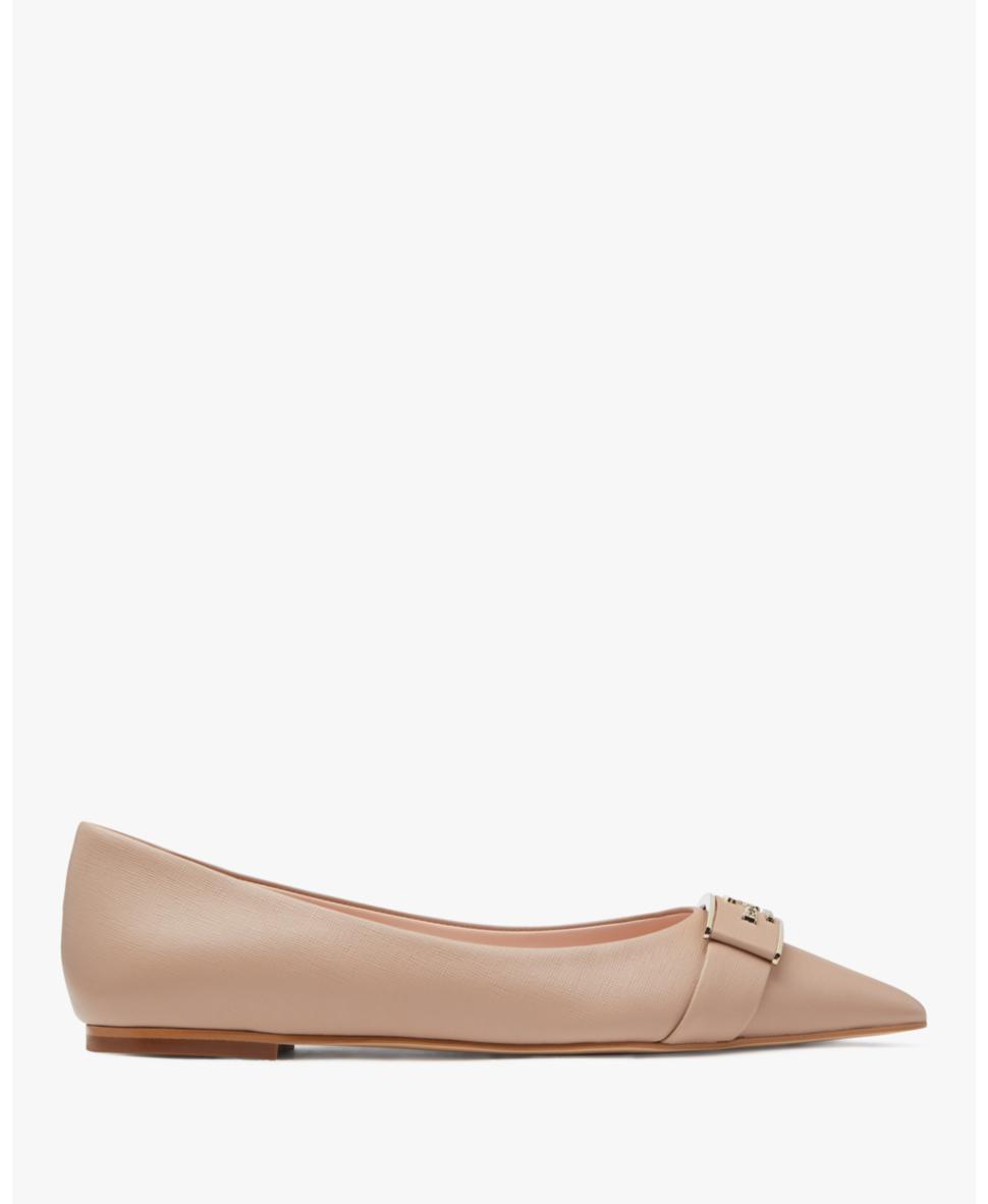 Kate Spade Deneuve Saffiano Flat in Natural Lyst UK