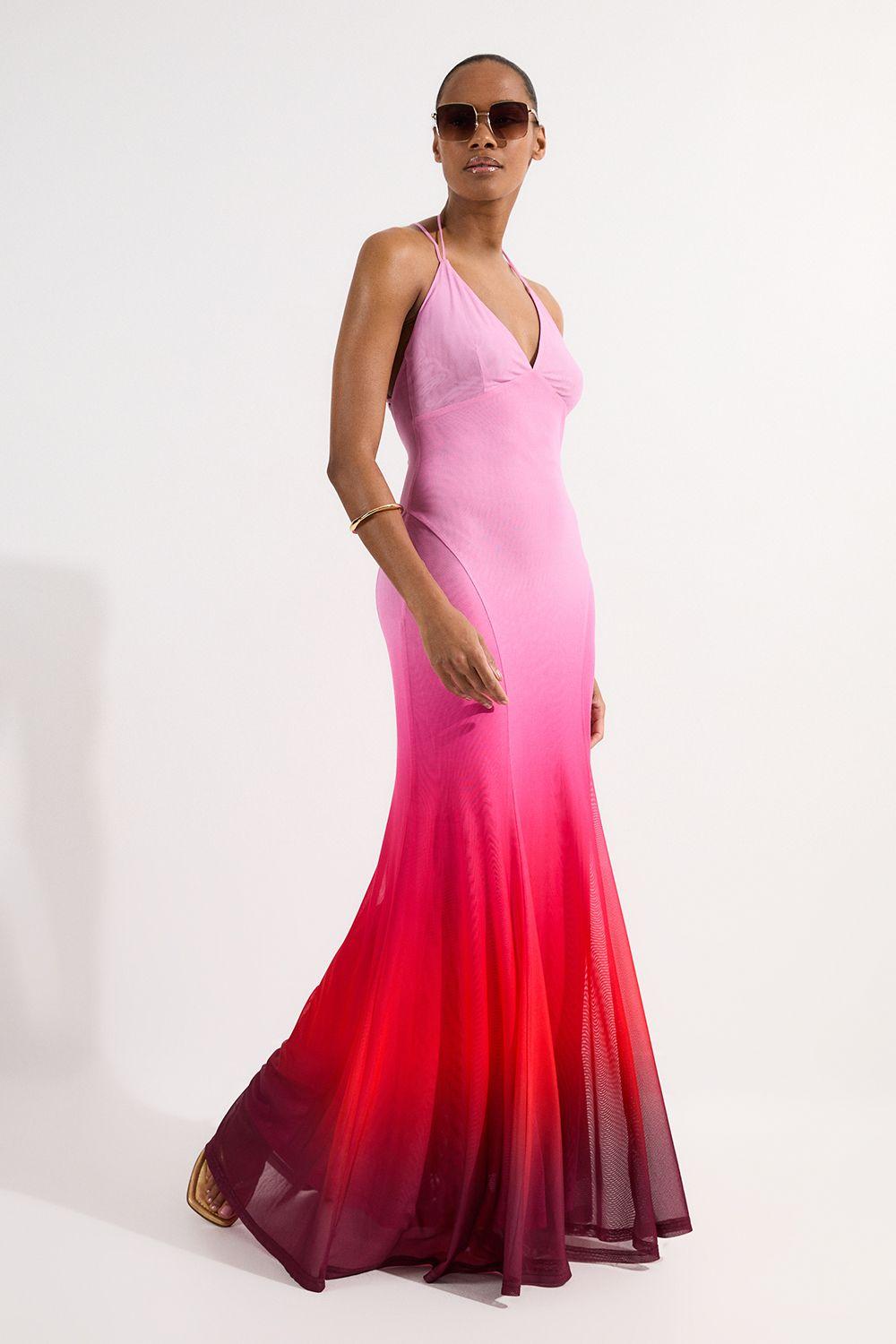 Dress Clearance Coast Karen Hotfix Dress Karen Millen Ombre Mesh