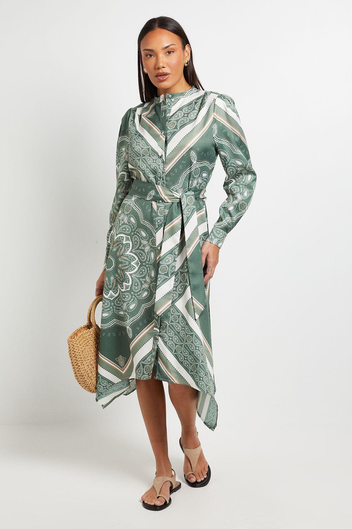 green emerald velvet dress Principles Womens/Ladies Bouclé Button Detail Shift Dress (14 US) (Green)  at Amazon Women's Clothing store main image 0