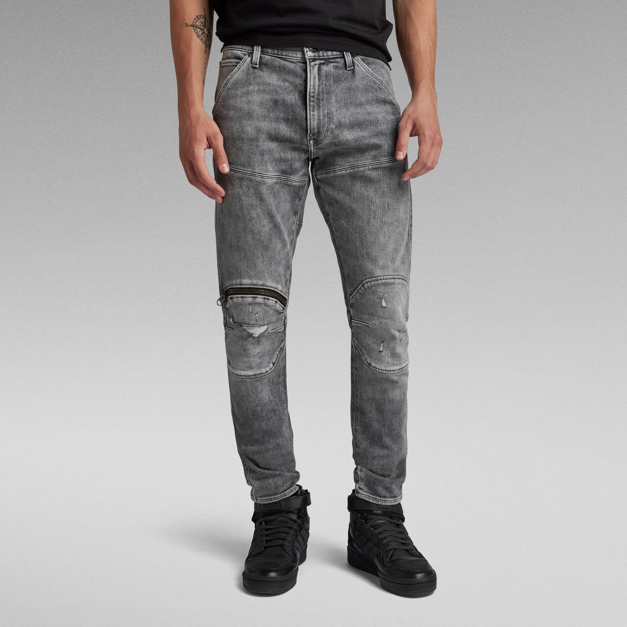 G-Star 5620 3D Zip Knee Skinny Jeans in Grey for Men | Lyst UK