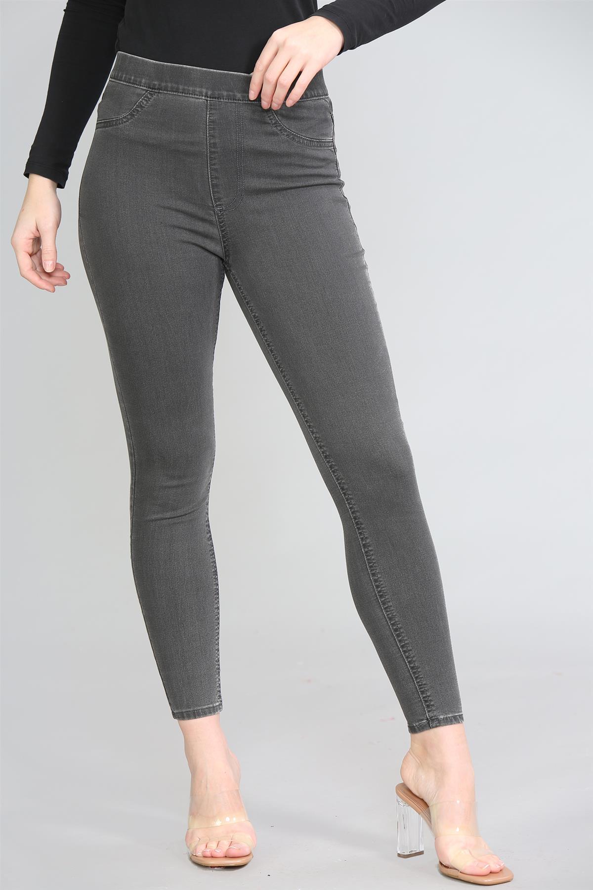 Marks Spencer And High Waisted Jeggings Cotton in Grey Lyst UK