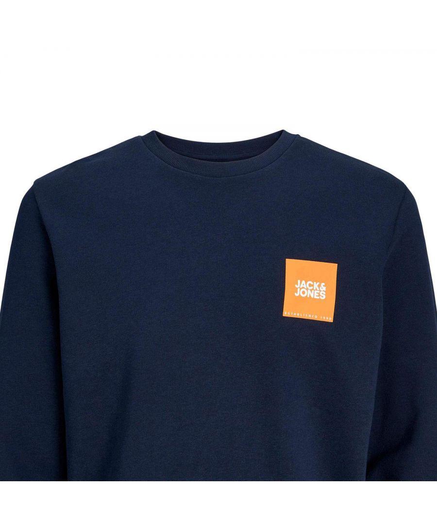 JACK & JONES Sudadera Jjjeans para Hombre con Cuello Redondo JACK & JONES Sudadera Jjjeans para Hombre con Cuello Redondo