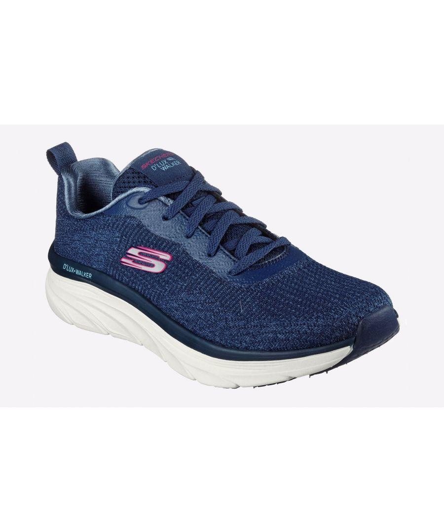 Skechers blue memory foam best sale