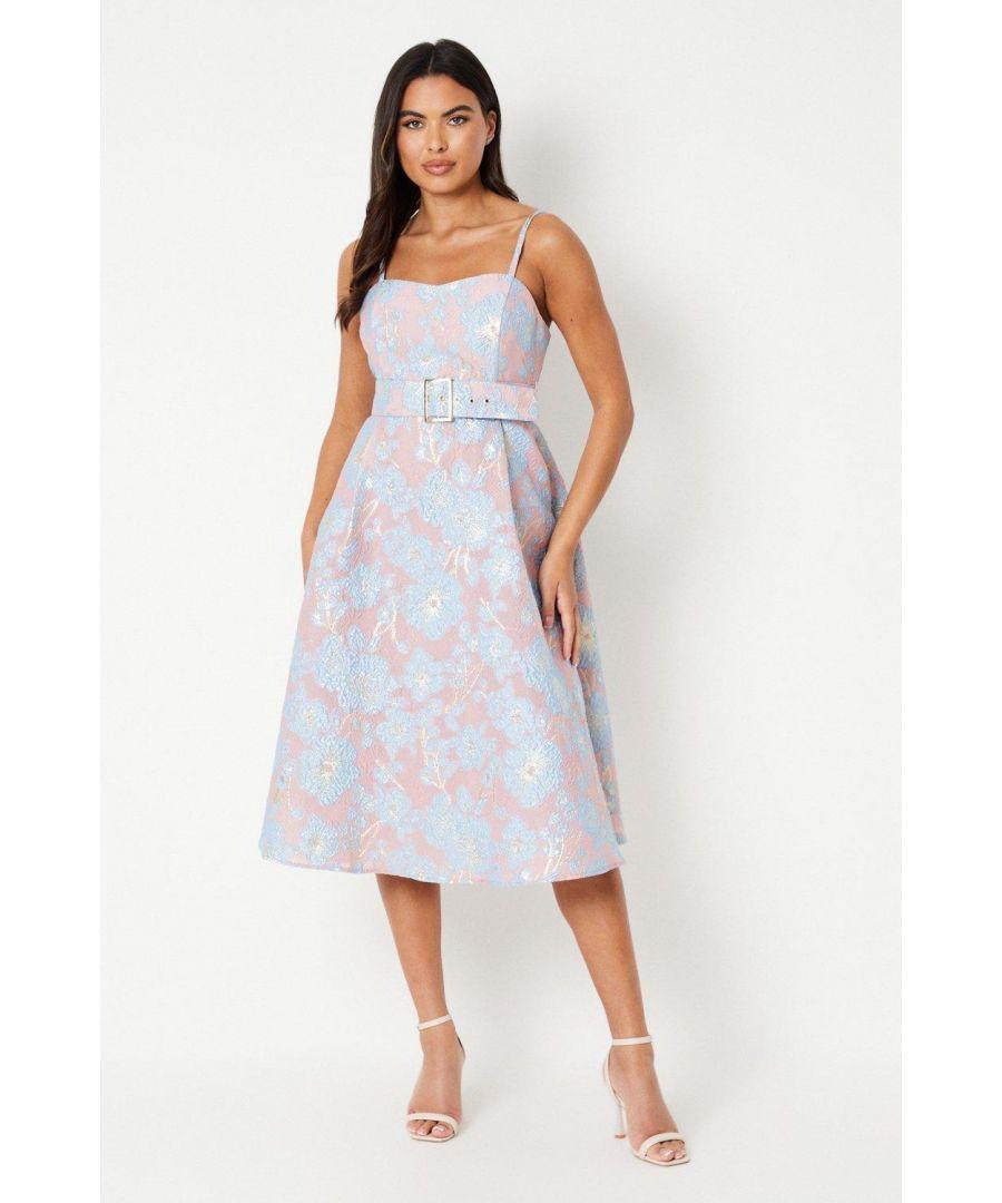 Coast☆Spot Jacquard Midi Dress ワンピース【UK発】 coast-Blush-Strapless-Jacquard